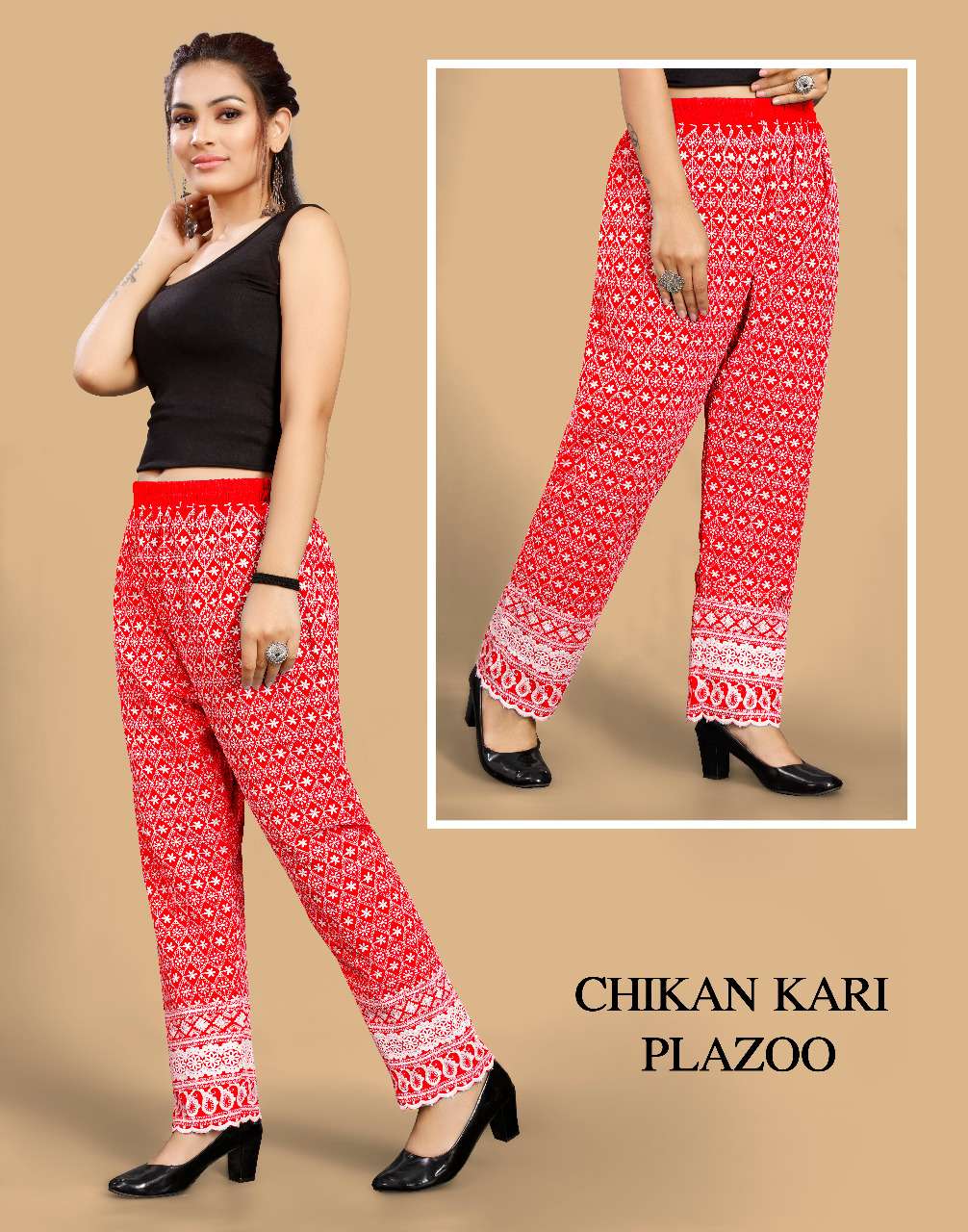 MF CHIKANKARI PLAZOO BOTTOM WEAR COLLECTION