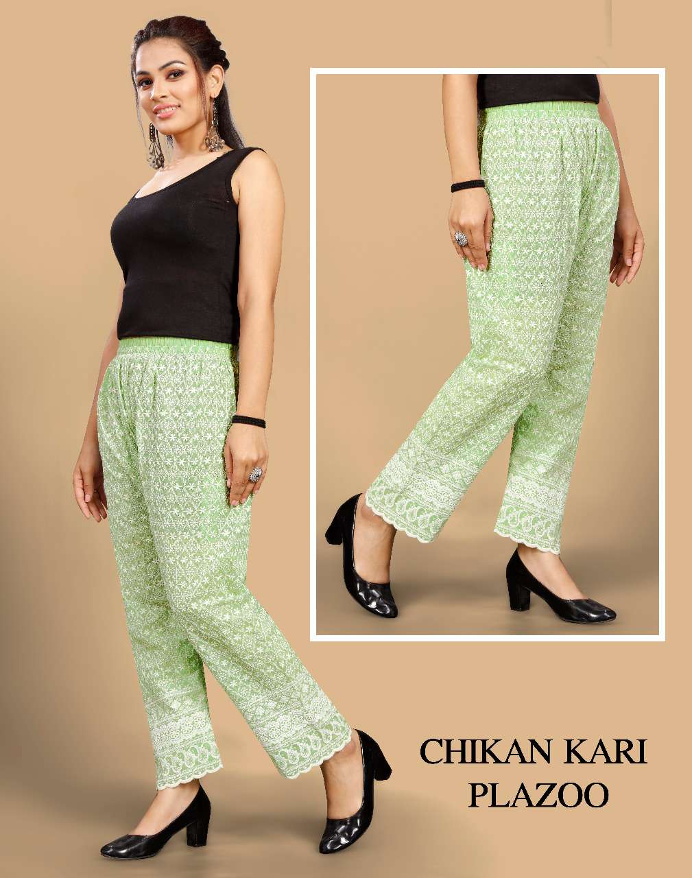 MF CHIKANKARI PLAZOO BOTTOM WEAR COLLECTION