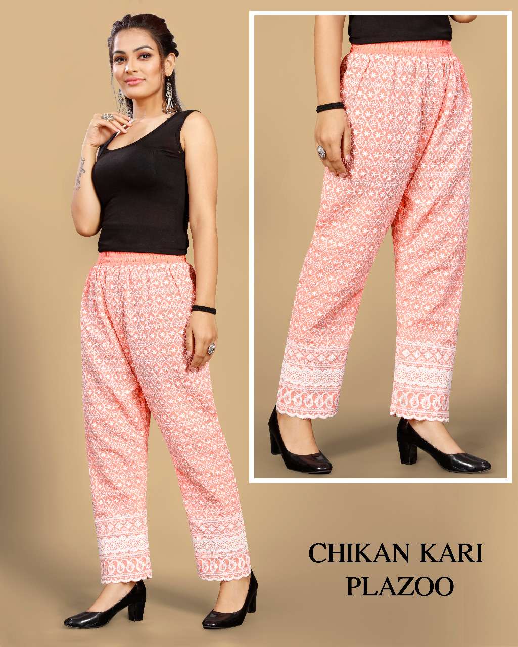 MF CHIKANKARI PLAZOO BOTTOM WEAR COLLECTION