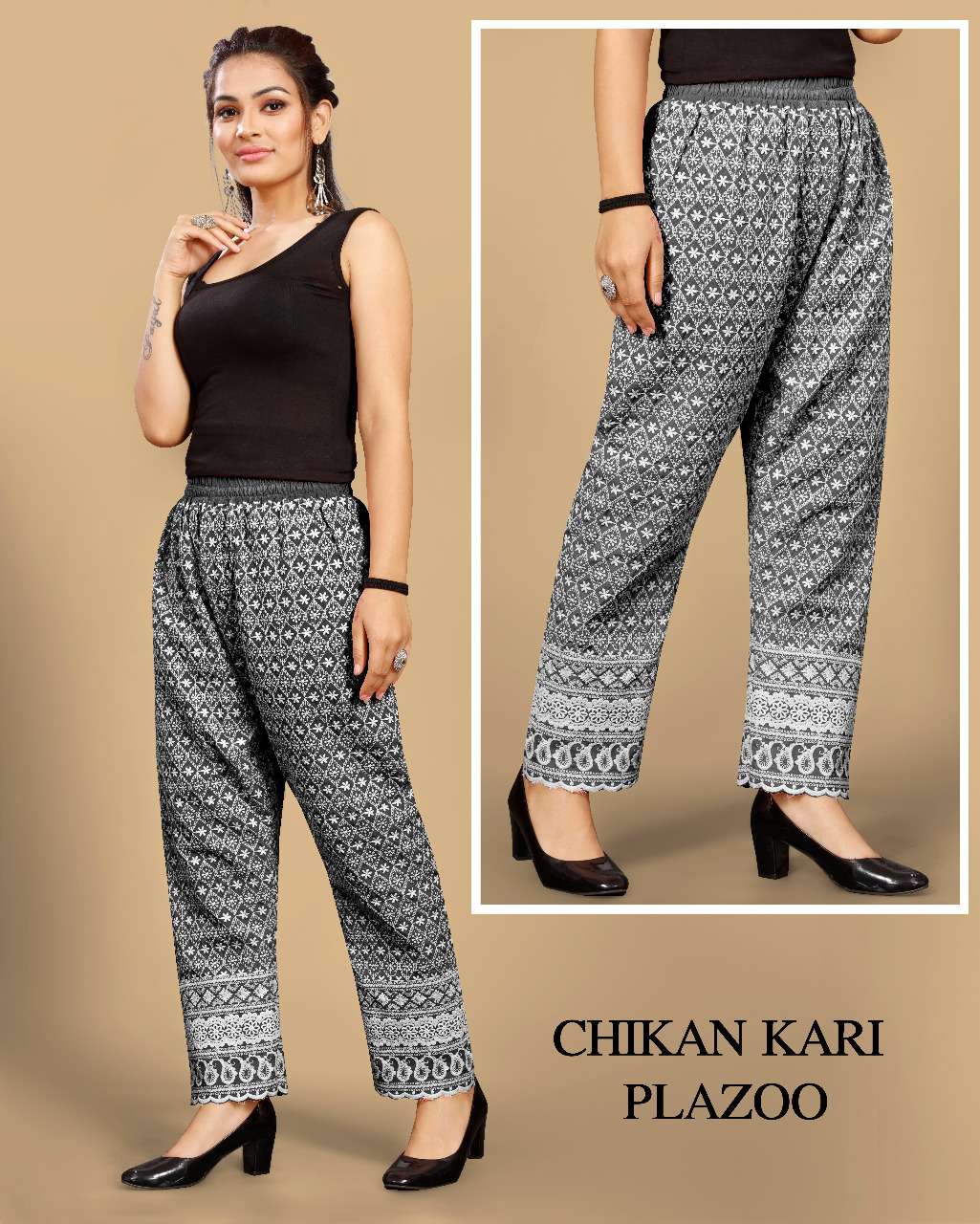MF CHIKANKARI PLAZOO BOTTOM WEAR COLLECTION