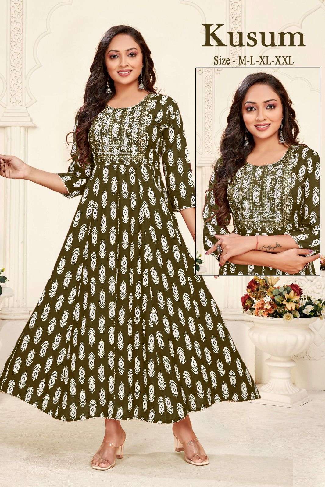 MF KUSUM VOL 1 RAYON LONG GOWN 