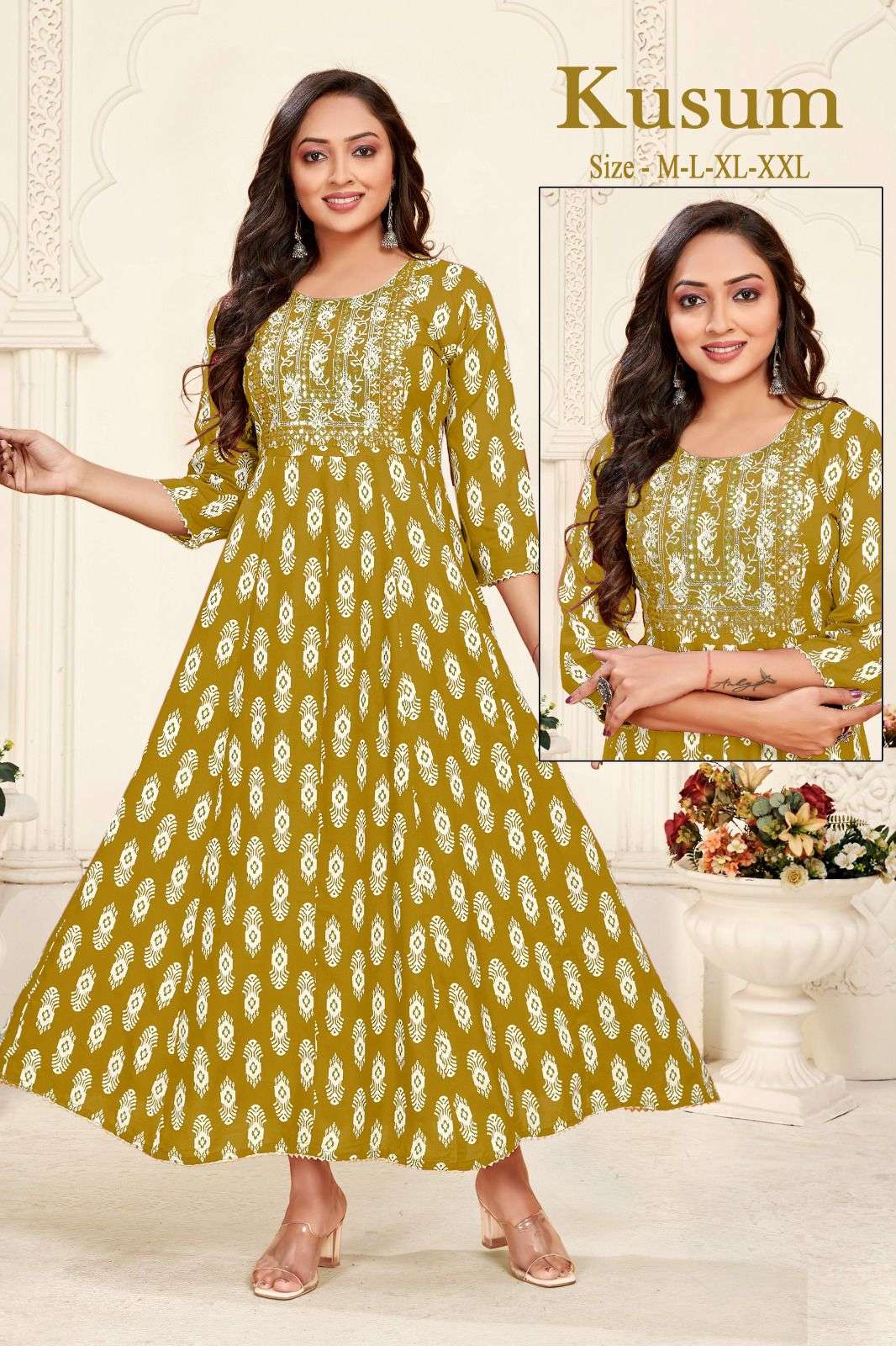 MF KUSUM VOL 1 RAYON LONG GOWN 