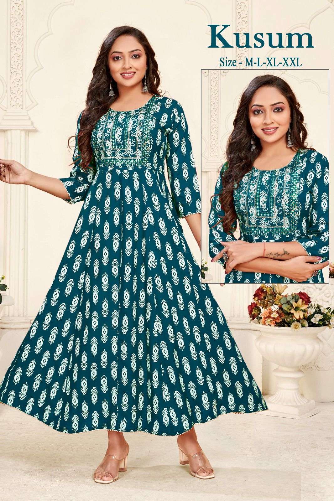 MF KUSUM VOL 1 RAYON LONG GOWN 