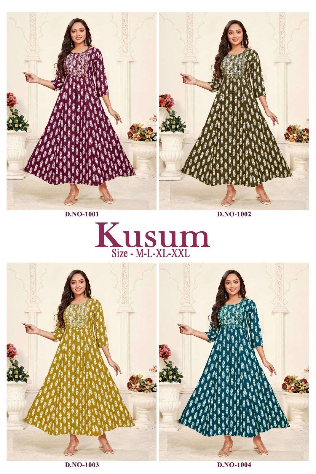 MF KUSUM VOL 1 RAYON LONG GOWN 