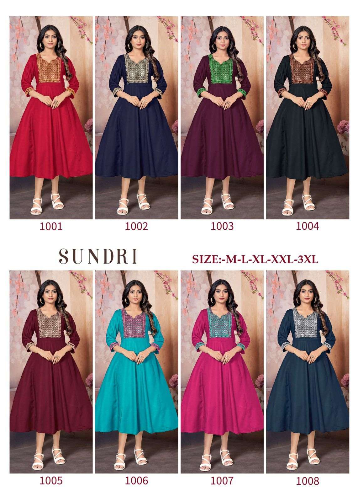 MF SUNDRI RAYON SEQUENCE WORK KURTI 