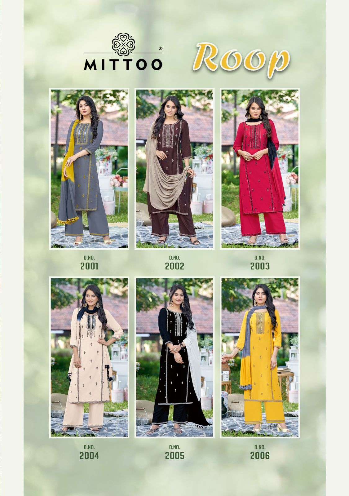 MITTOO ROOP RAYON KURTI WITH PLAZZO AND DUPATTA SET 