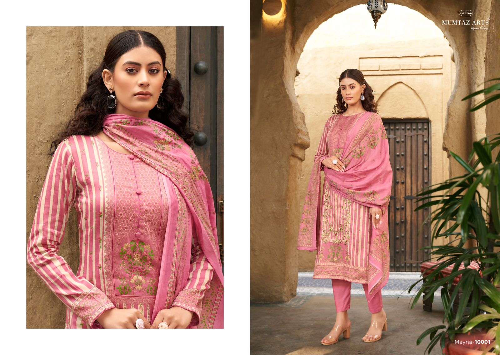 MUMTAZ ARTS MAYNA VISCOSE FANCY EMBROIDERY WORK SUIT