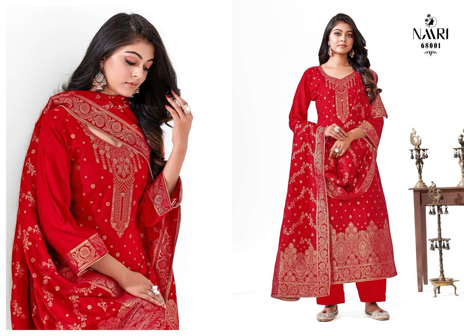 NAARI MEHAR VOL 7 MUSLIN JACQUARD EMBROIDERY SUIT