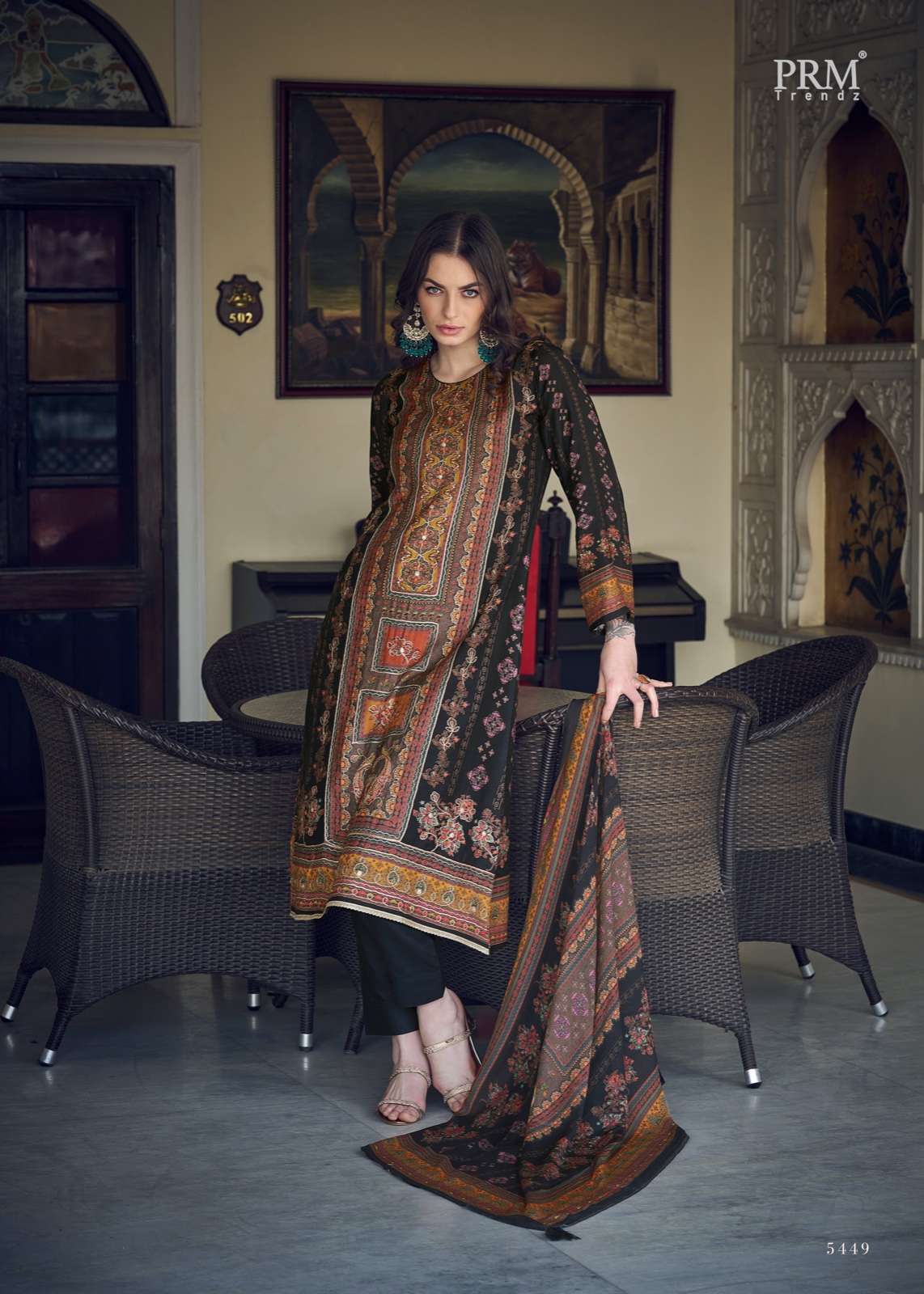  PRM TRENDZ OZARA MUSLIN SILK DESIGNER SUIT