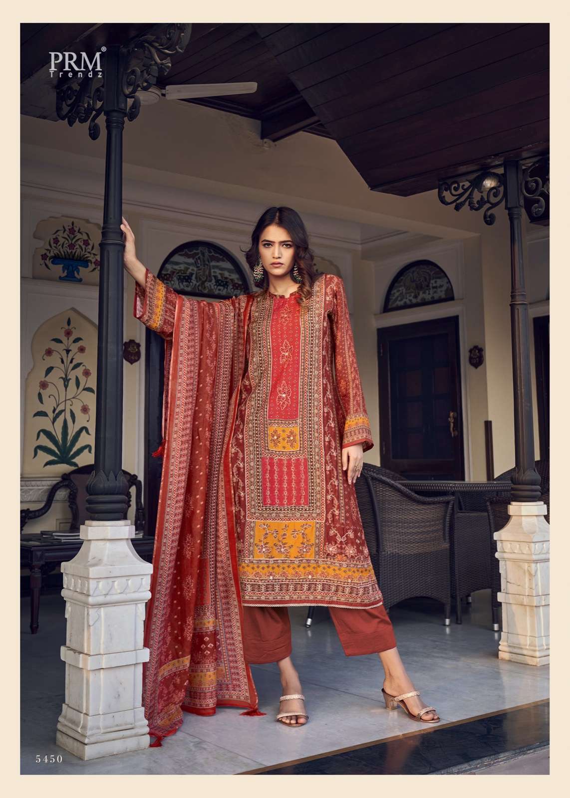  PRM TRENDZ OZARA MUSLIN SILK DESIGNER SUIT
