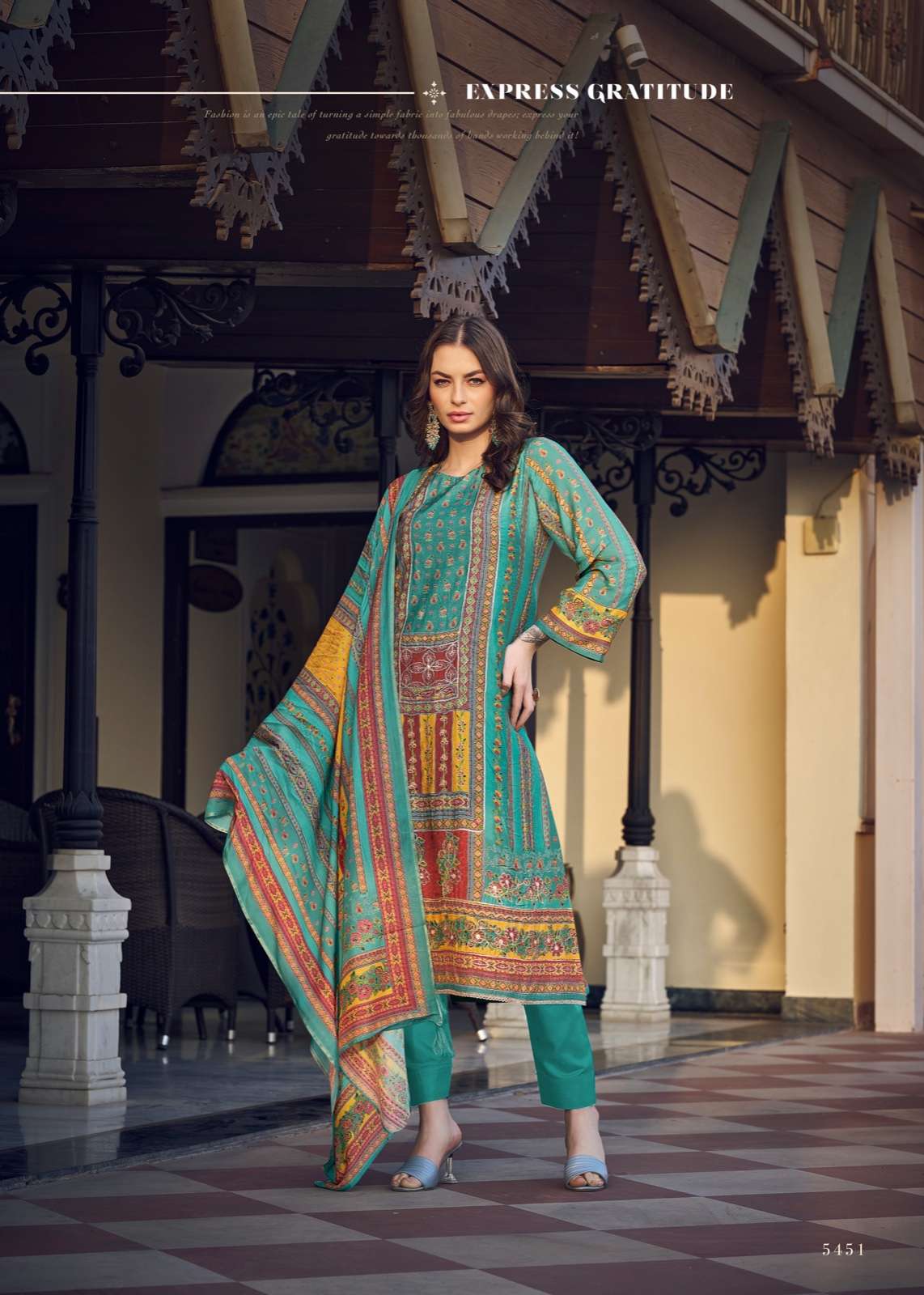  PRM TRENDZ OZARA MUSLIN SILK DESIGNER SUIT