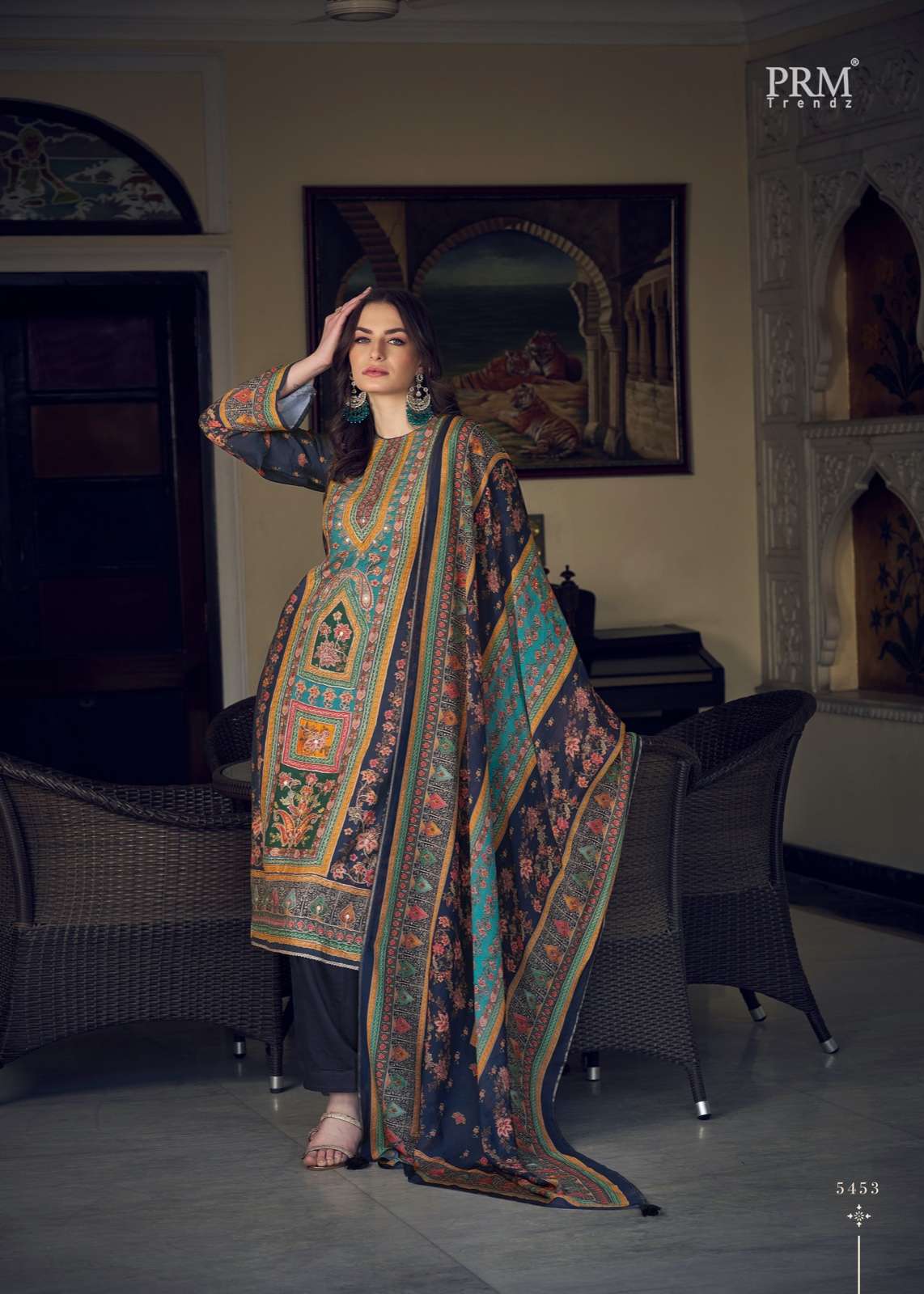  PRM TRENDZ OZARA MUSLIN SILK DESIGNER SUIT