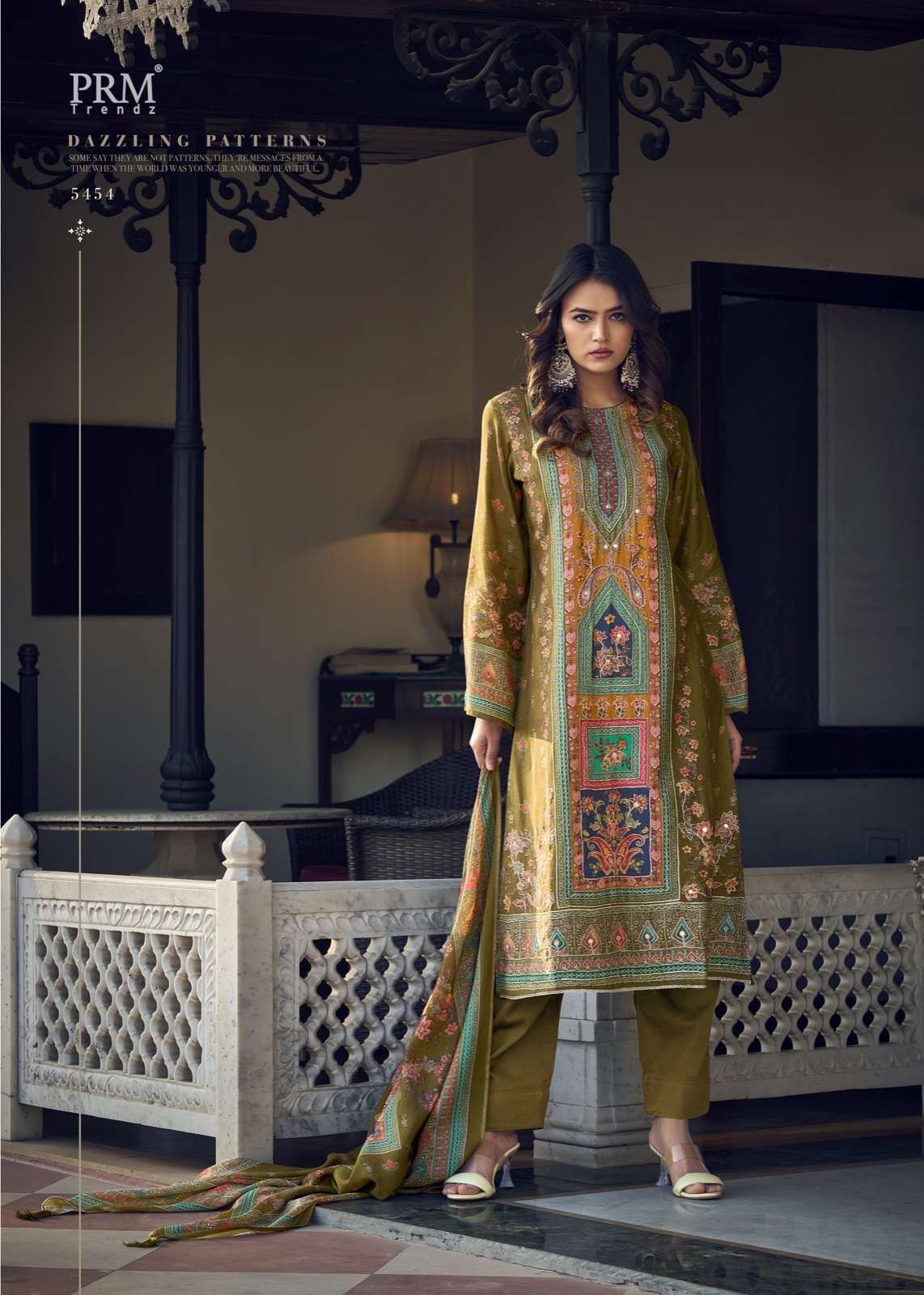  PRM TRENDZ OZARA MUSLIN SILK DESIGNER SUIT