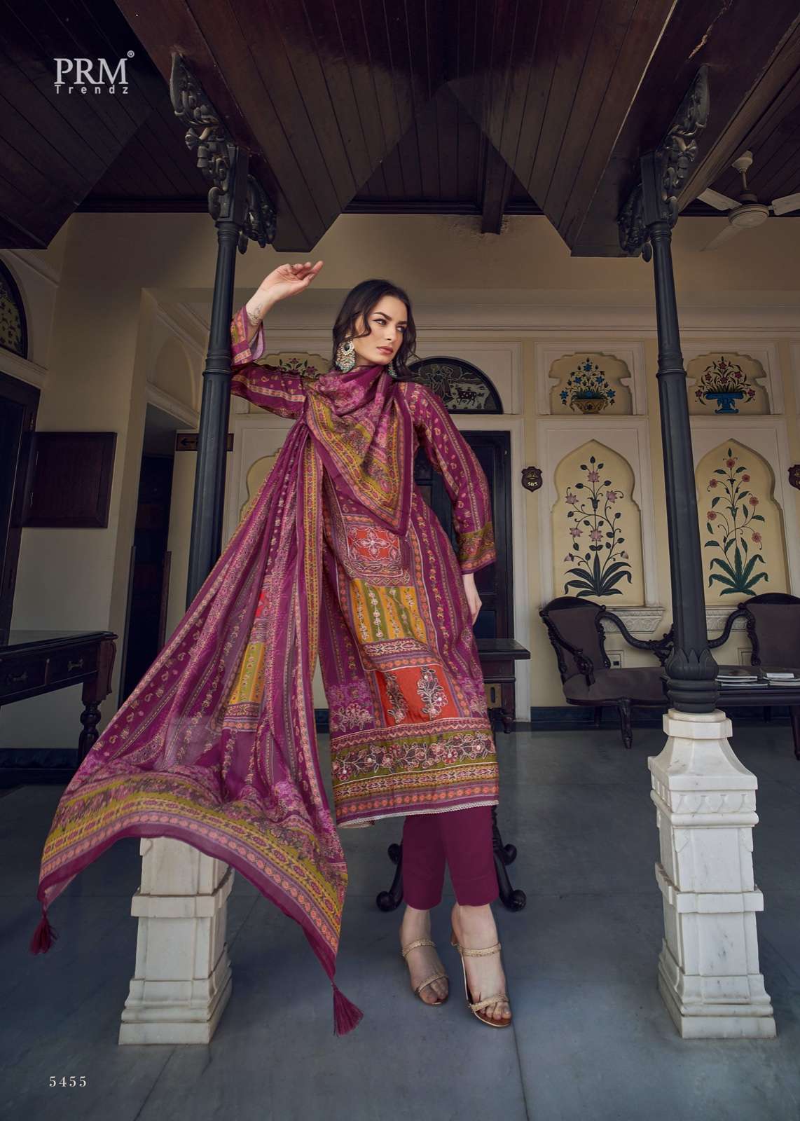  PRM TRENDZ OZARA MUSLIN SILK DESIGNER SUIT