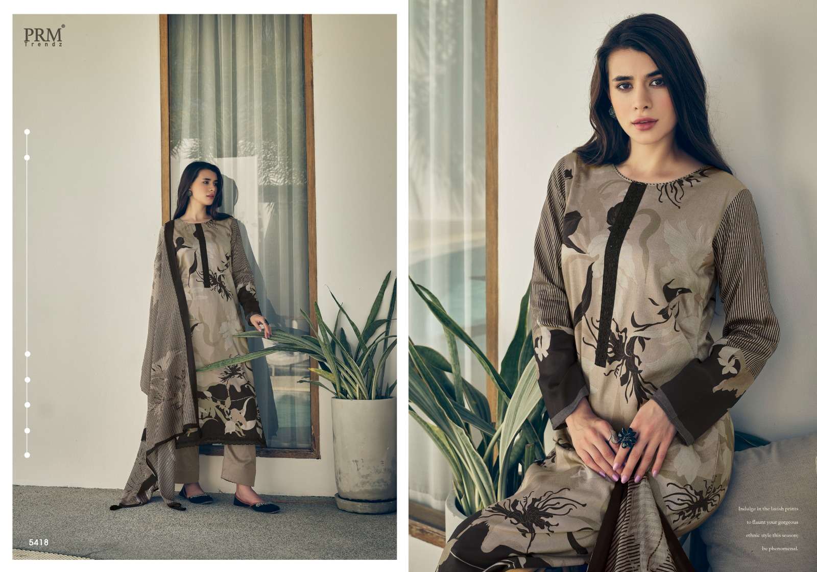 PRM TRENDZ SEREIN DIGITAL PRINT COTTON WITH FANCY WORK SUIT