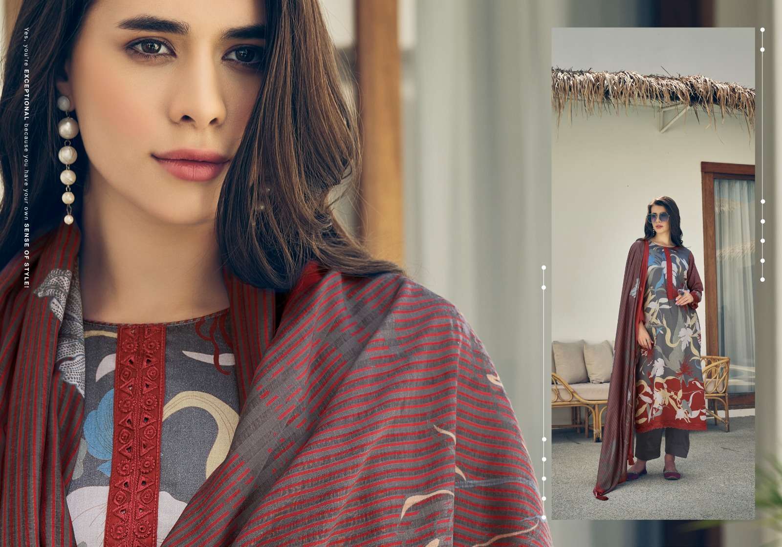 PRM TRENDZ SEREIN DIGITAL PRINT COTTON WITH FANCY WORK SUIT
