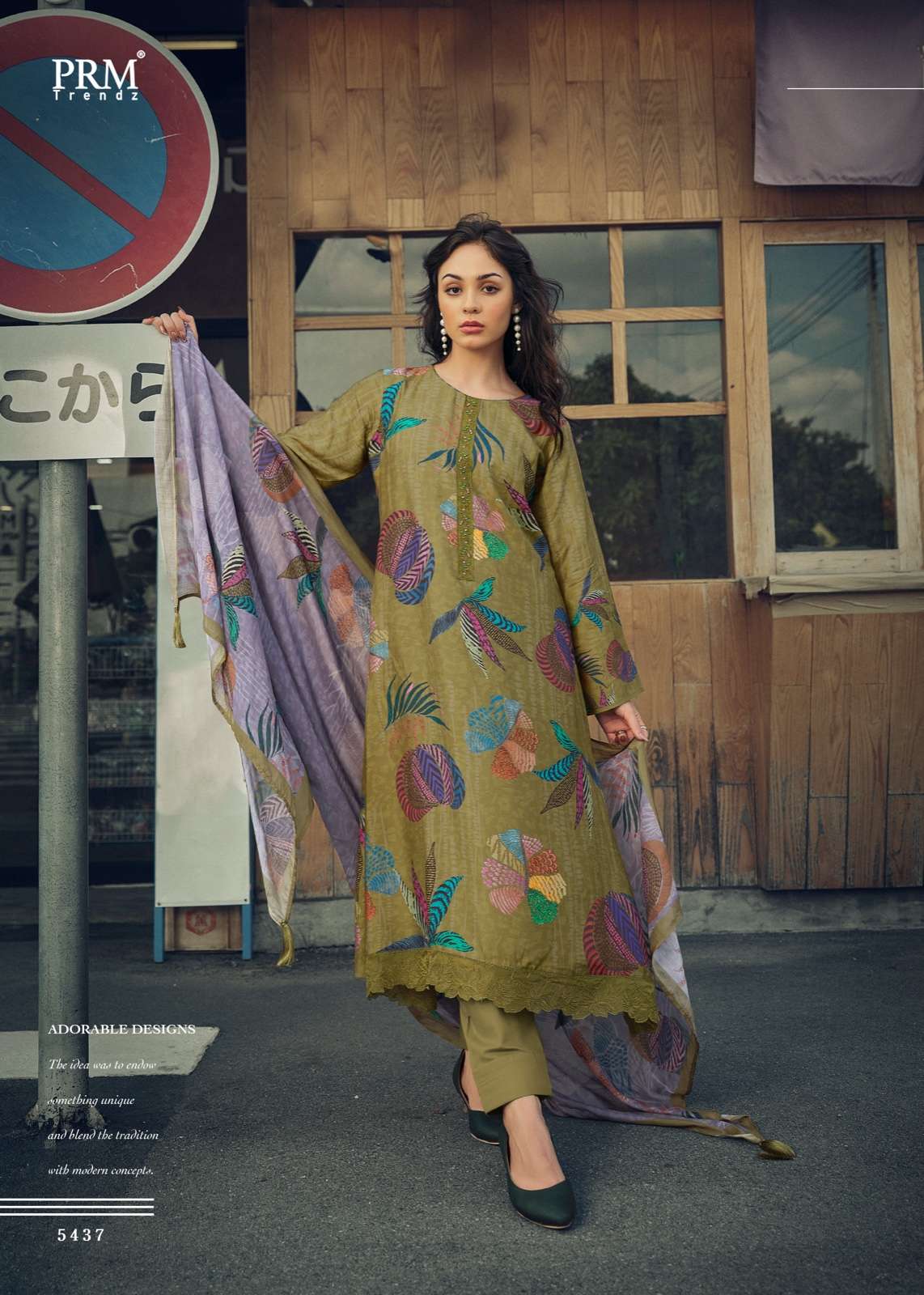PRM TRENDZ THE SUMMER BLOOM MUSLIN SILK DESIGNER SUIT