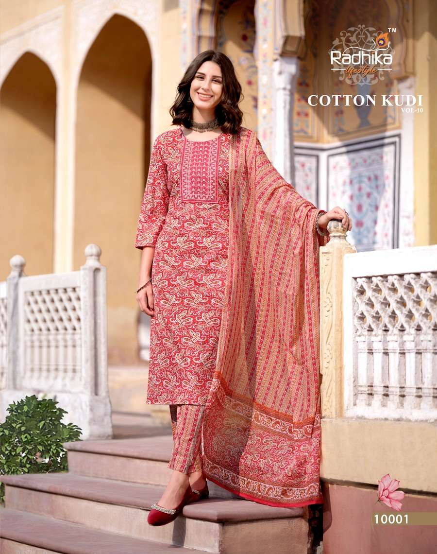 RADHIKA LIFESTYLE COTTON KUDI VOL 10 KURTI COMBO SET 