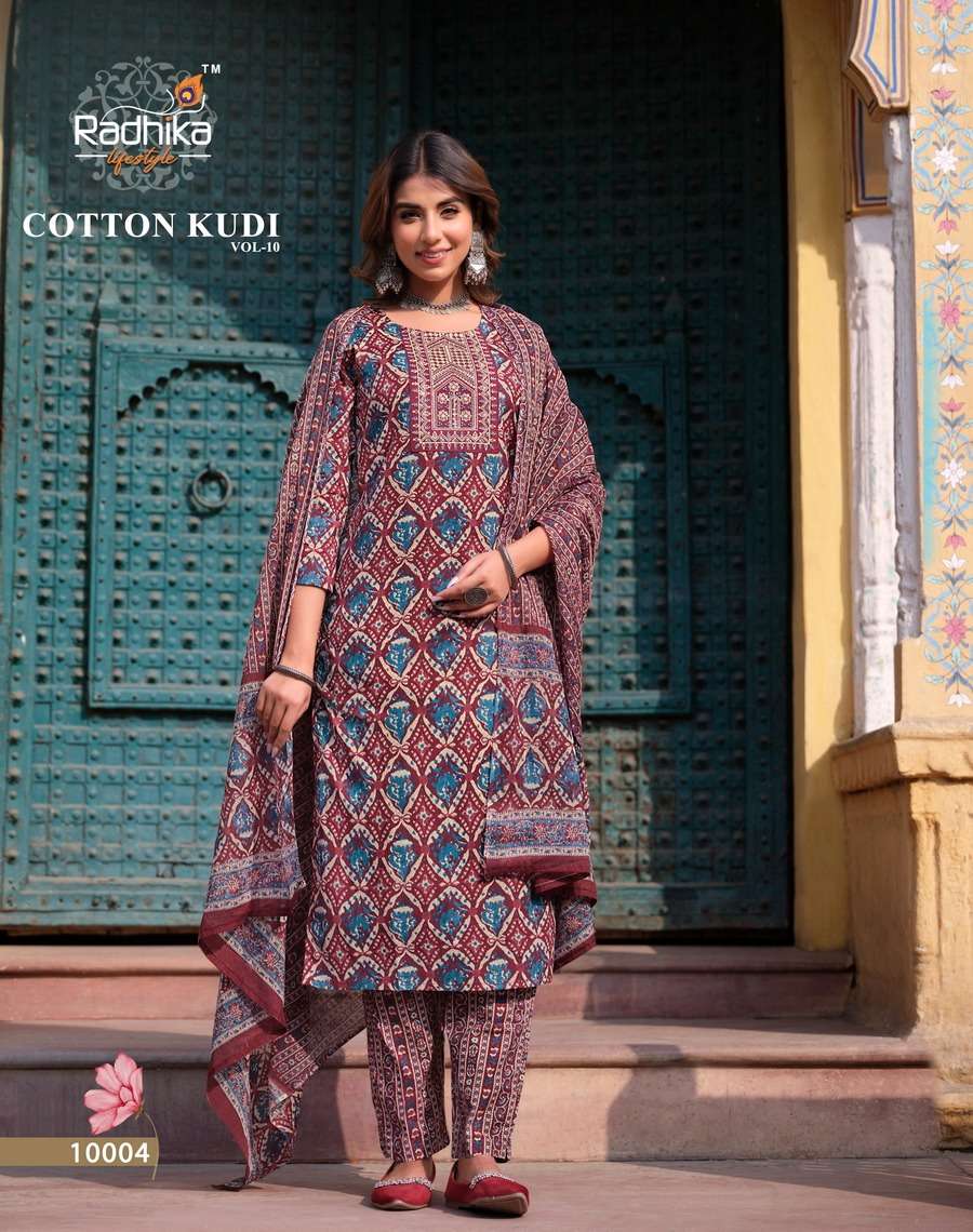 RADHIKA LIFESTYLE COTTON KUDI VOL 10 KURTI COMBO SET 
