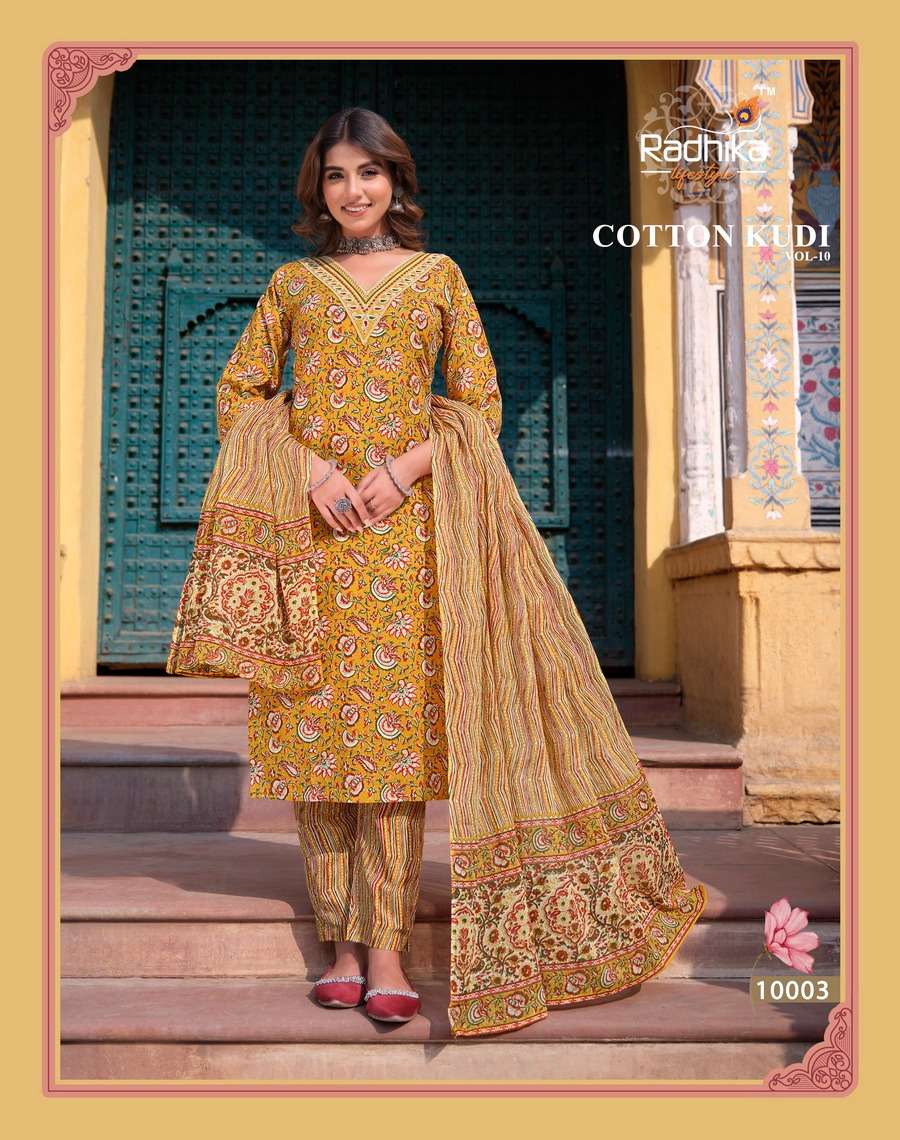RADHIKA LIFESTYLE COTTON KUDI VOL 10 KURTI COMBO SET 