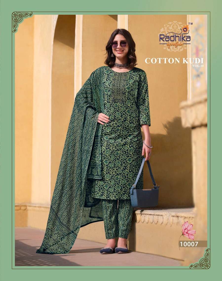 RADHIKA LIFESTYLE COTTON KUDI VOL 10 KURTI COMBO SET 