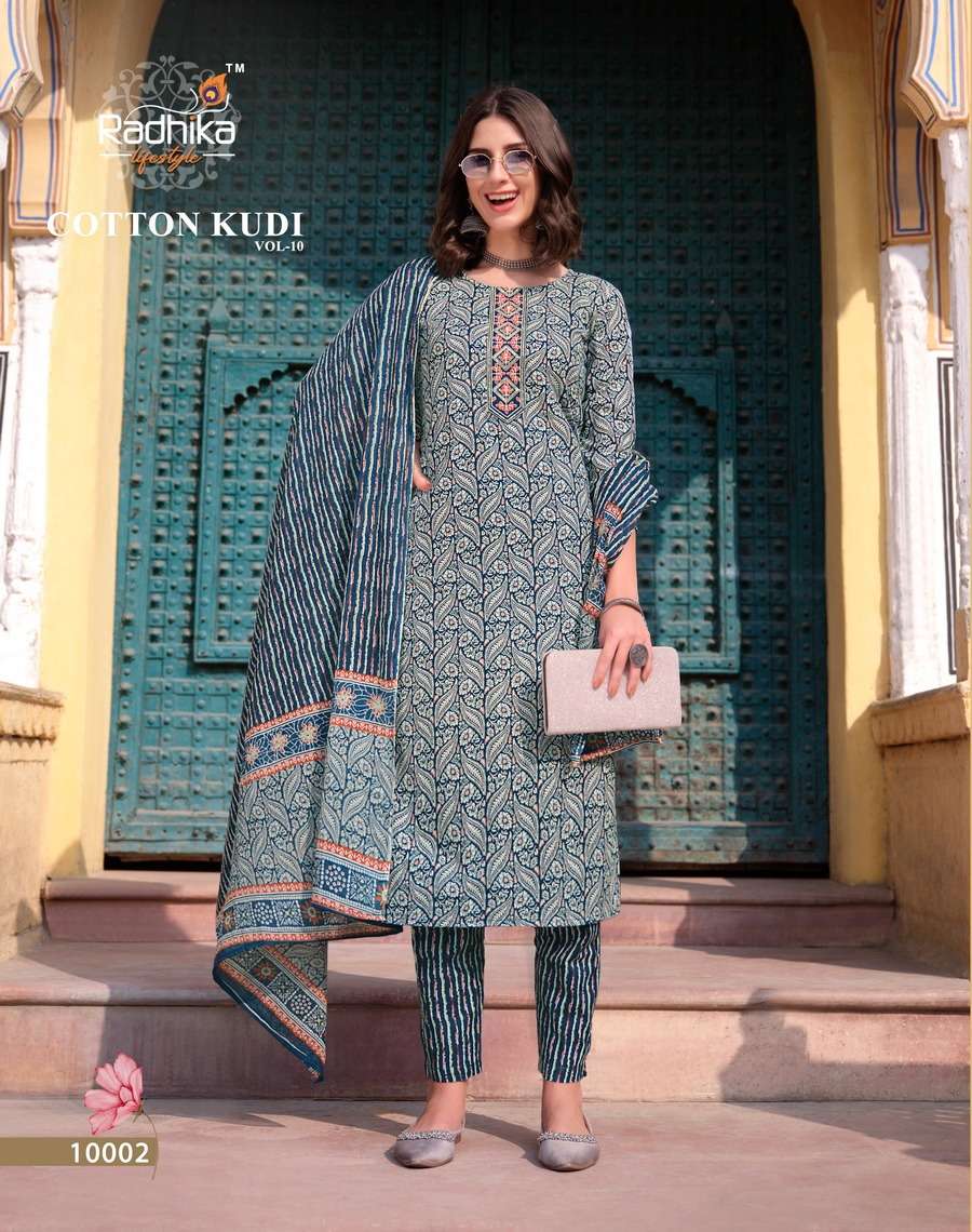 RADHIKA LIFESTYLE COTTON KUDI VOL 10 KURTI COMBO SET 