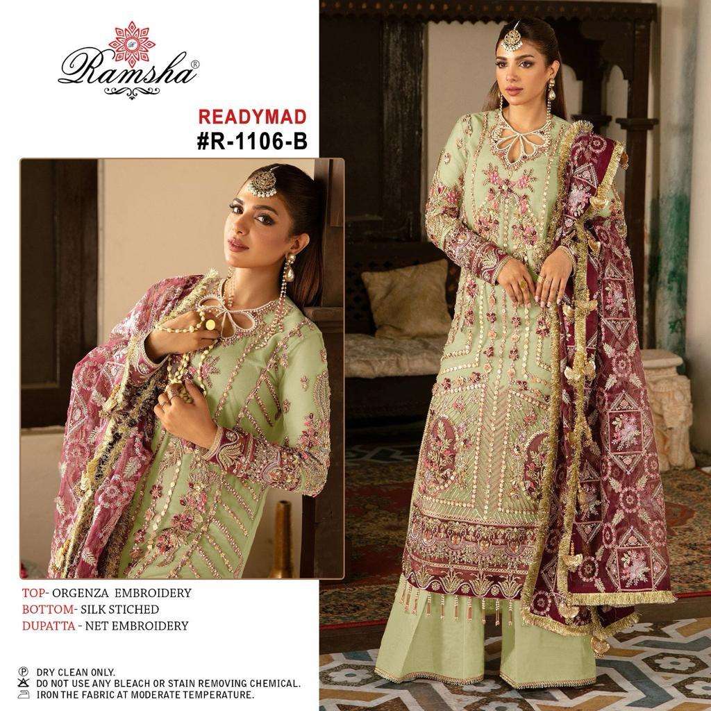 RAMSHA R 1106 ORGANZA HEAVY DESIGNER SUIT 