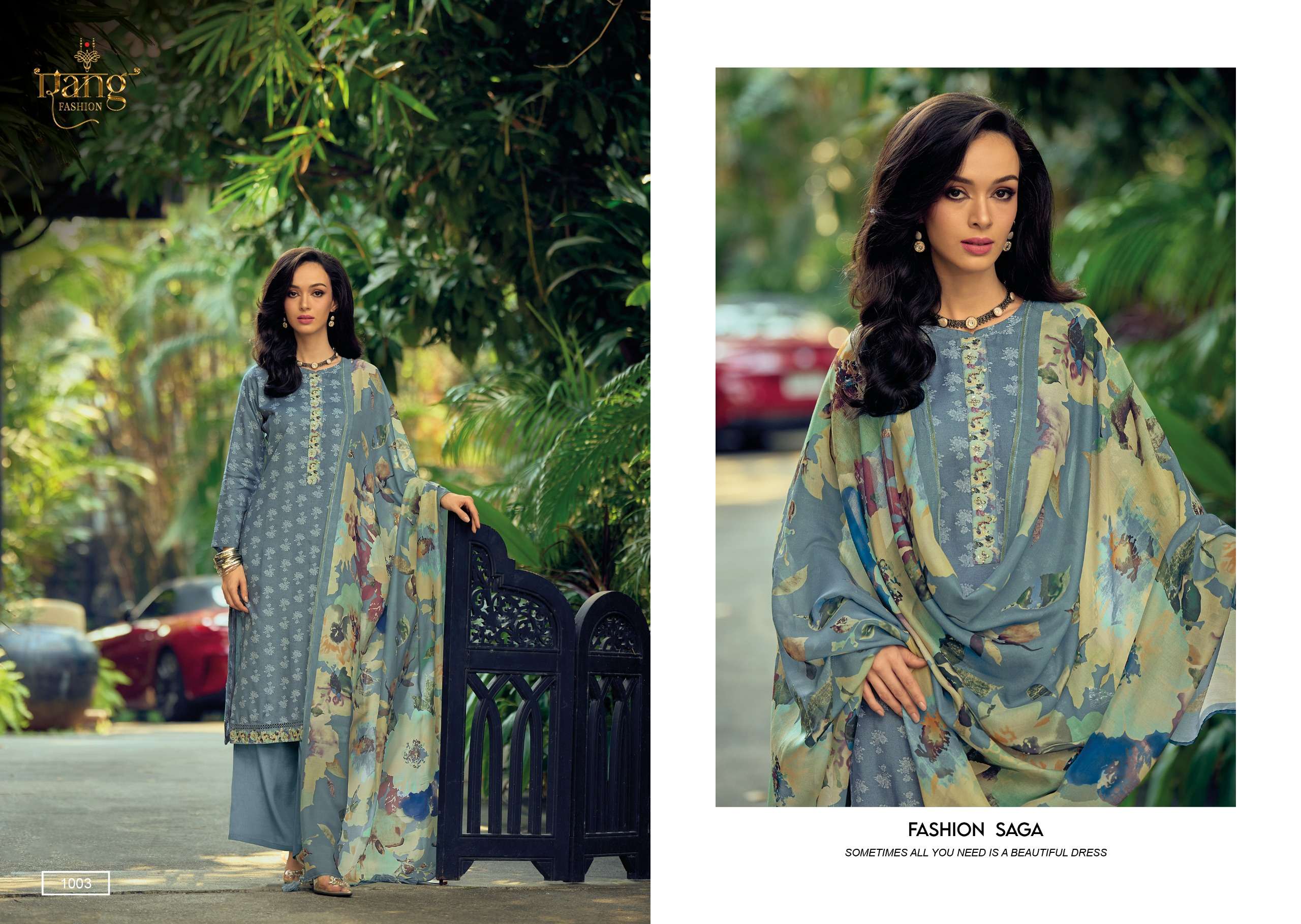 RANG FASHION RUHI MUSLIN DESIGNER SUIT