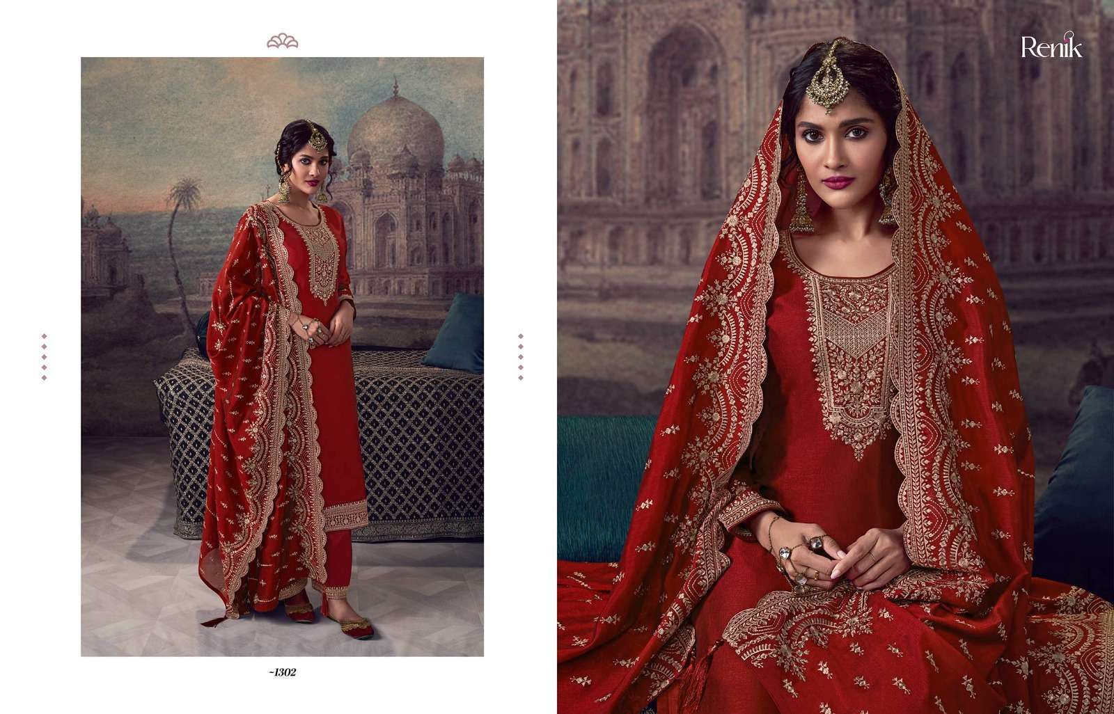 RENIK FASHIONS NOOR GEORGETTE HEAVY DESIGNER SUIT