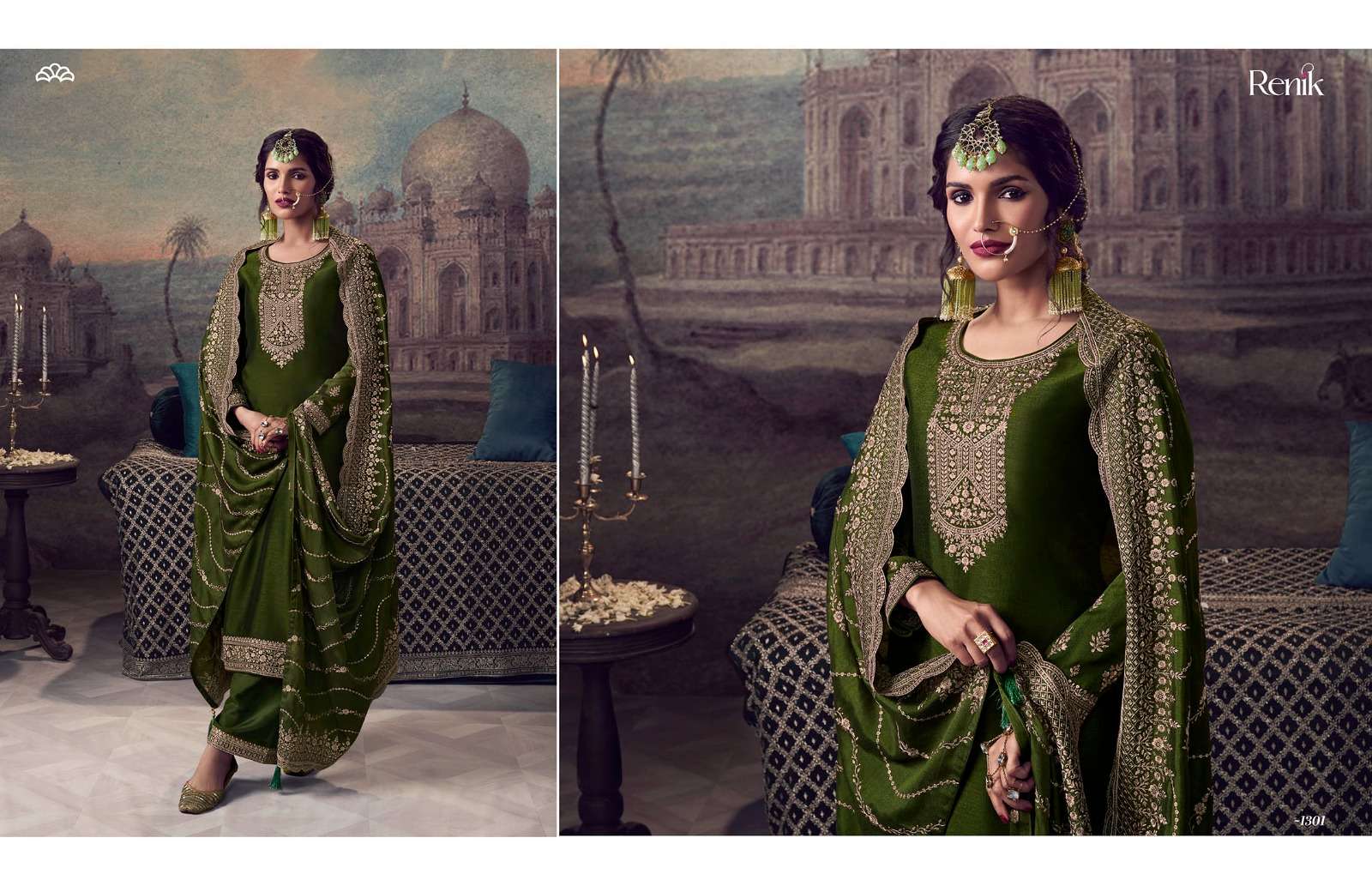 RENIK FASHIONS NOOR GEORGETTE HEAVY DESIGNER SUIT