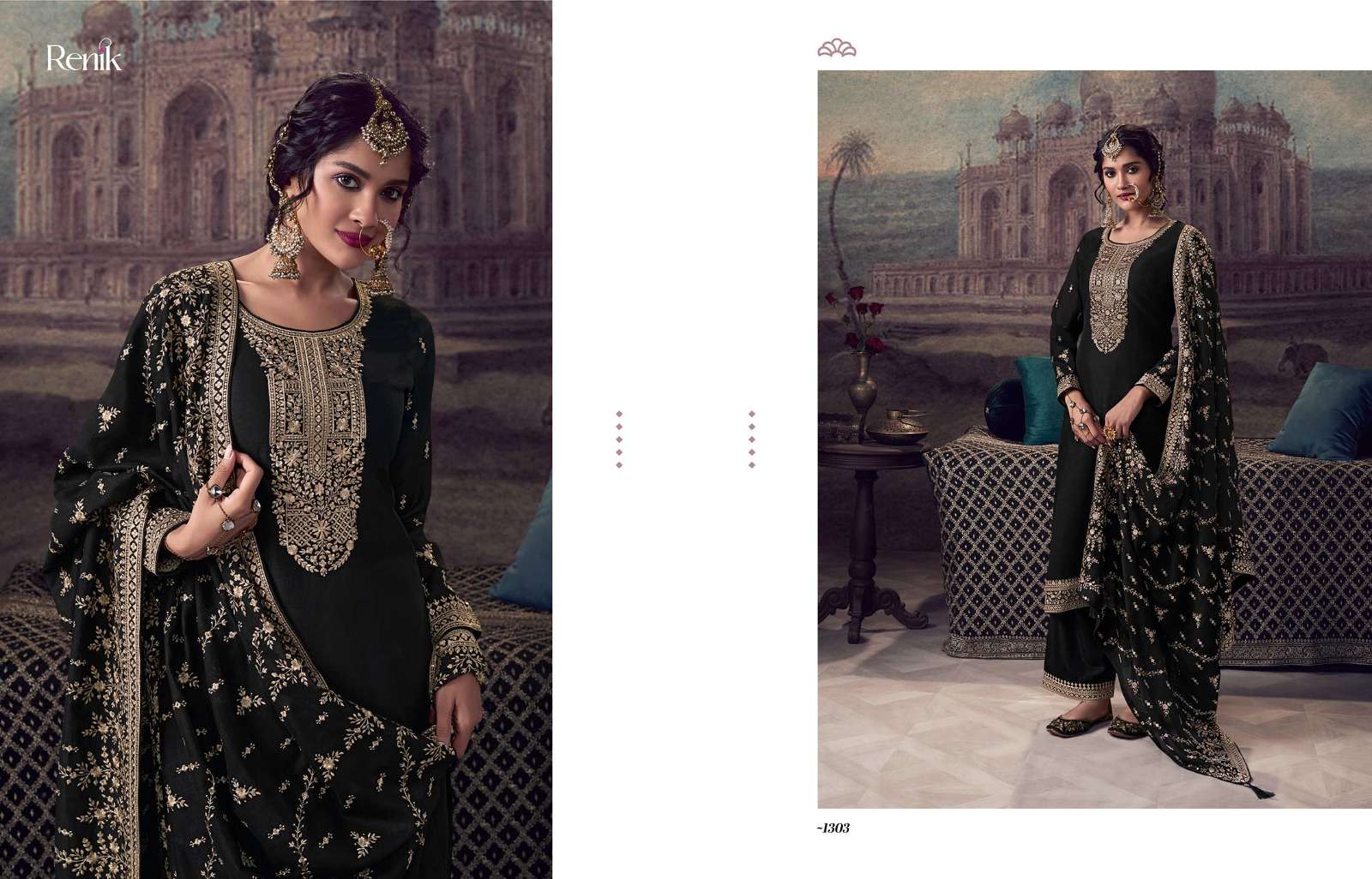 RENIK FASHIONS NOOR GEORGETTE HEAVY DESIGNER SUIT