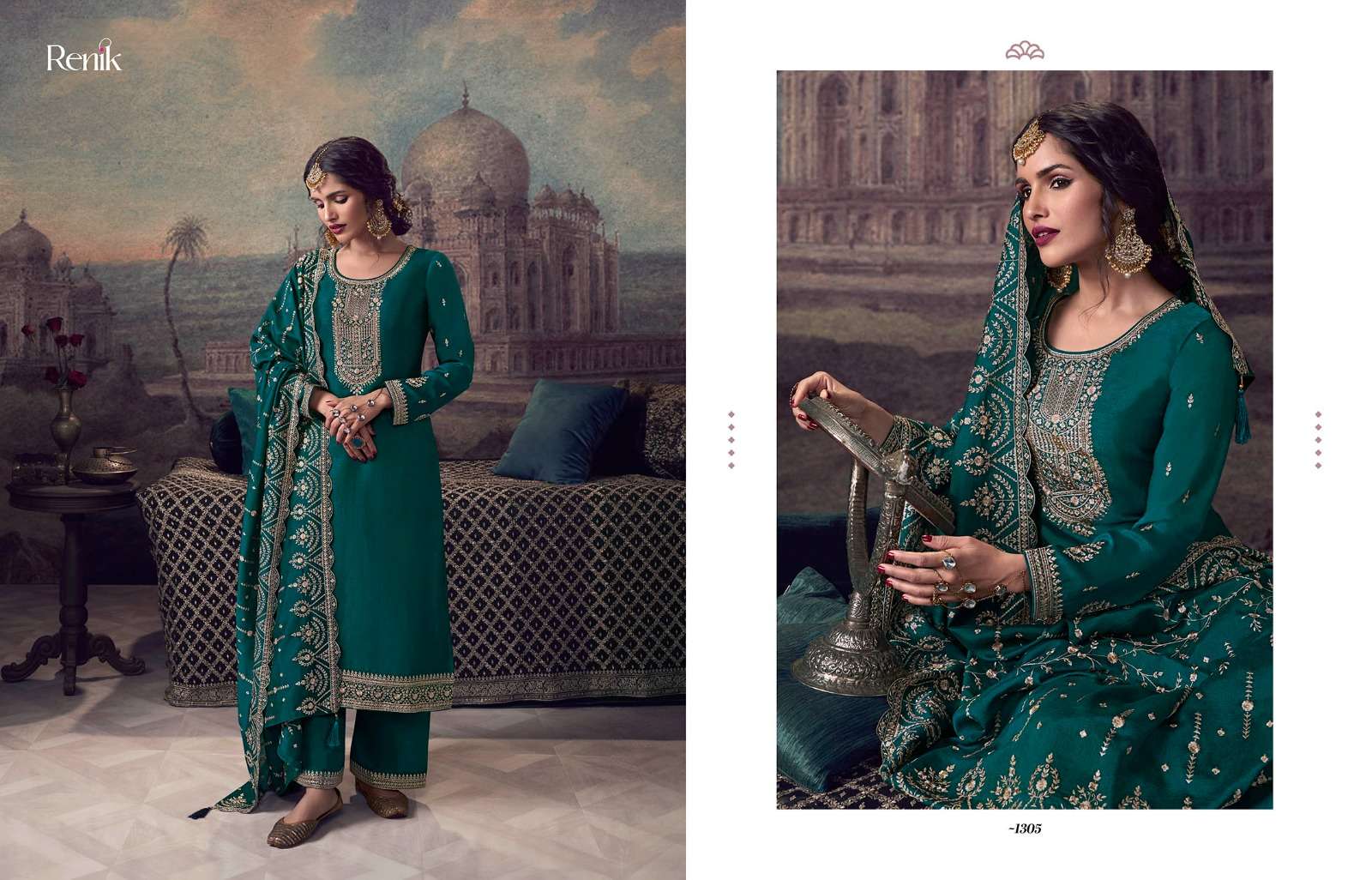 RENIK FASHIONS NOOR GEORGETTE HEAVY DESIGNER SUIT