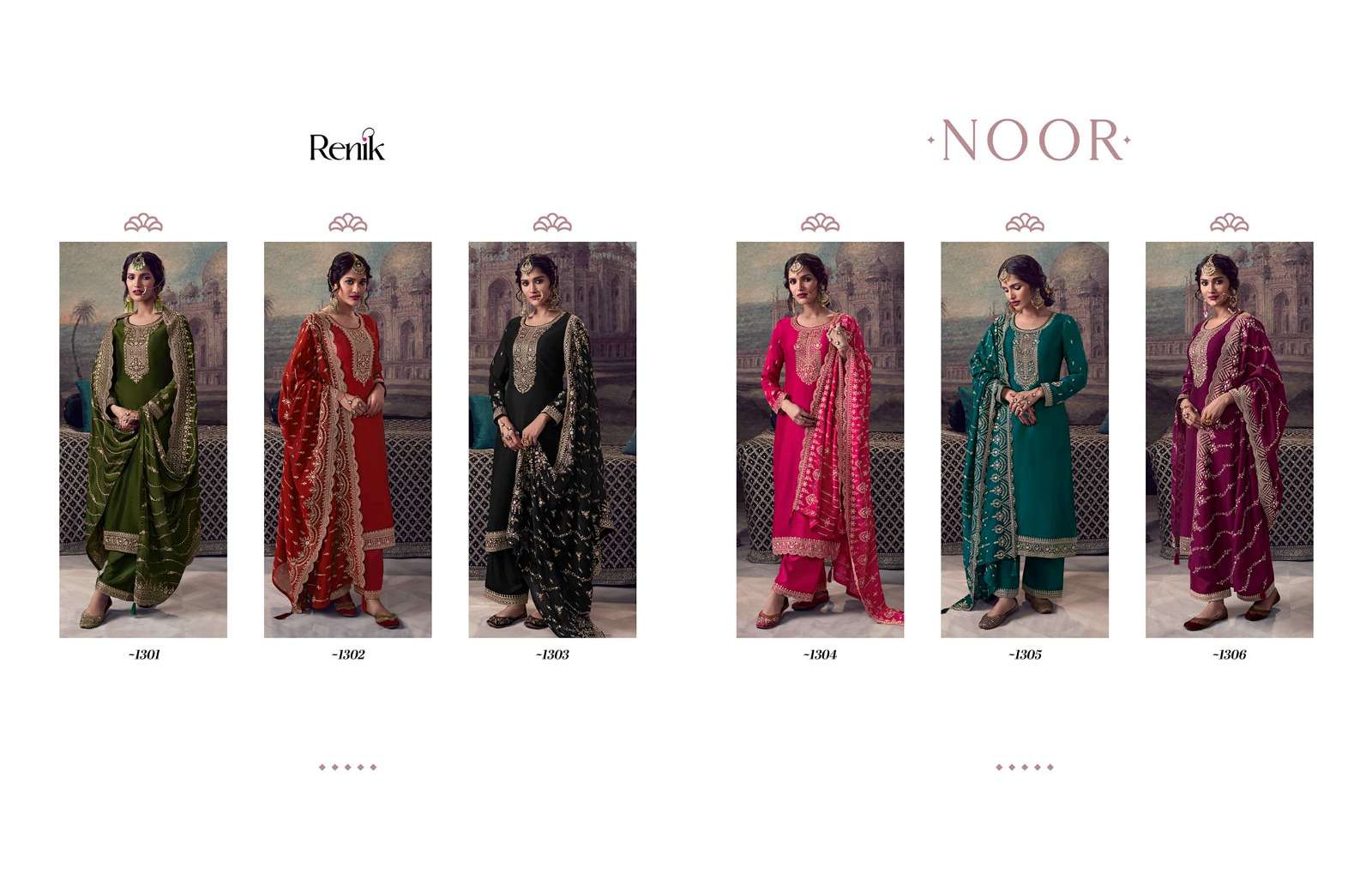 RENIK FASHIONS NOOR GEORGETTE HEAVY DESIGNER SUIT