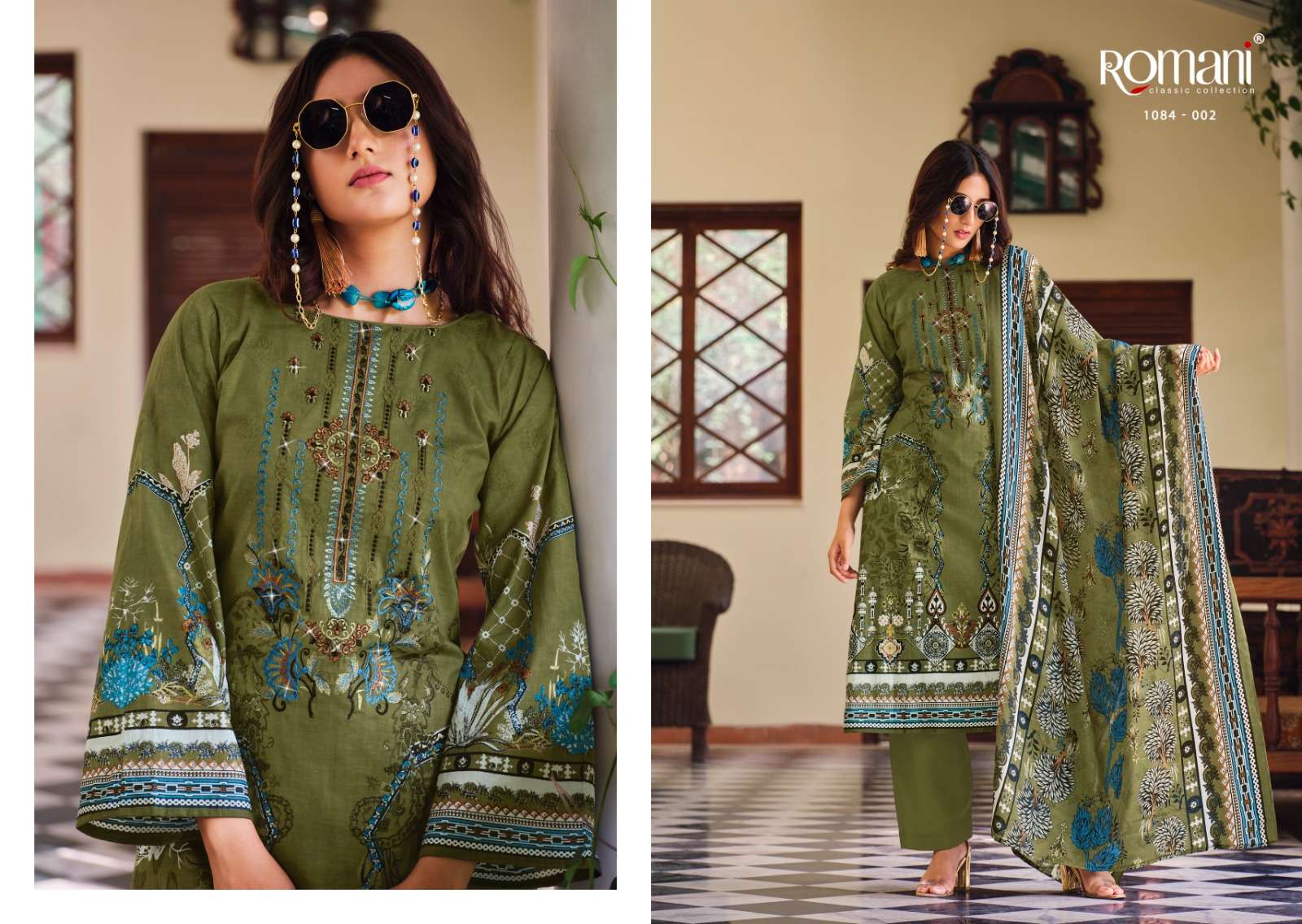 ROMANI AARZU COTTON DIGITAL PRINT SUIT