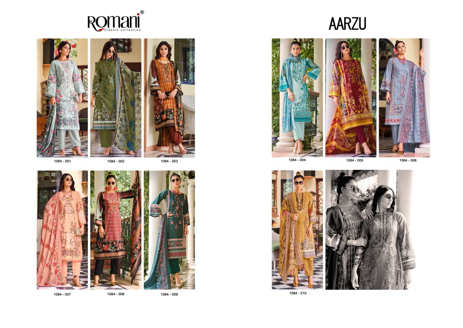 ROMANI AARZU COTTON DIGITAL PRINT SUIT