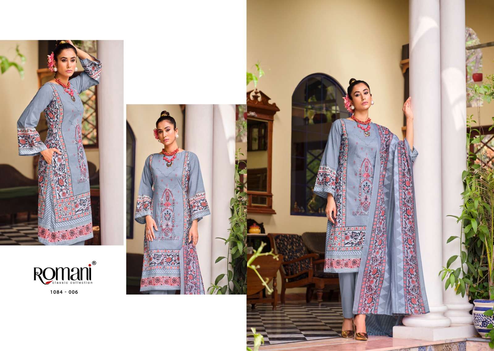 ROMANI AARZU COTTON DIGITAL PRINT SUIT