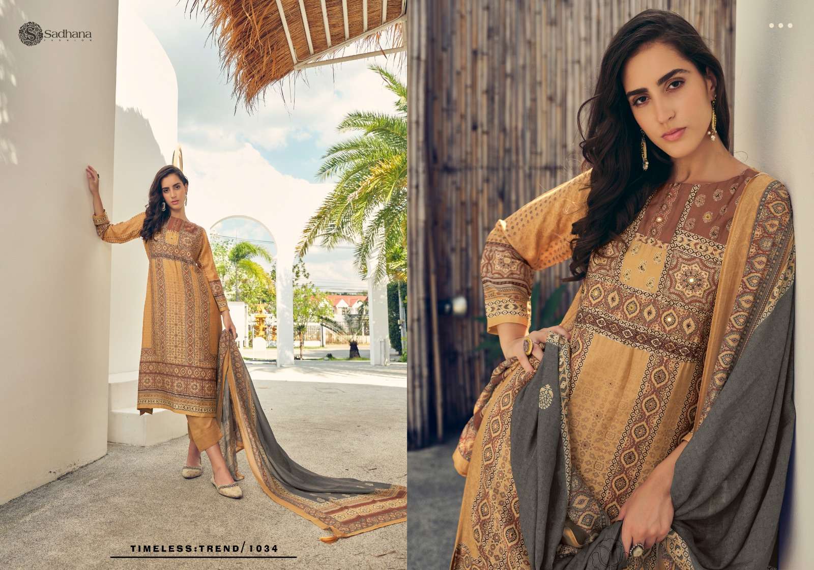 SADHANA FASHION HARLEEN MUSLIN SILK DESIGNER SUIT