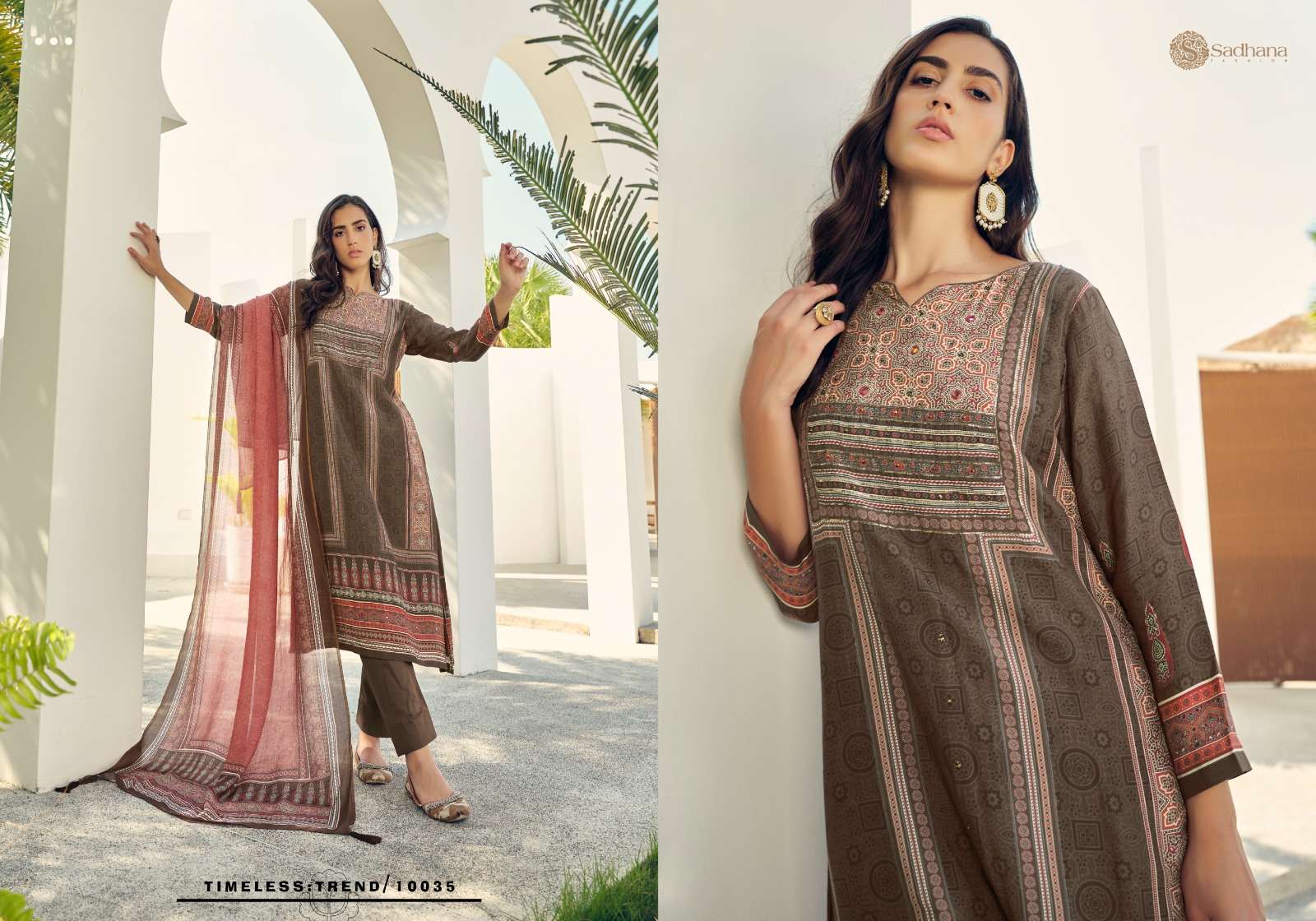 SADHANA FASHION HARLEEN MUSLIN SILK DESIGNER SUIT