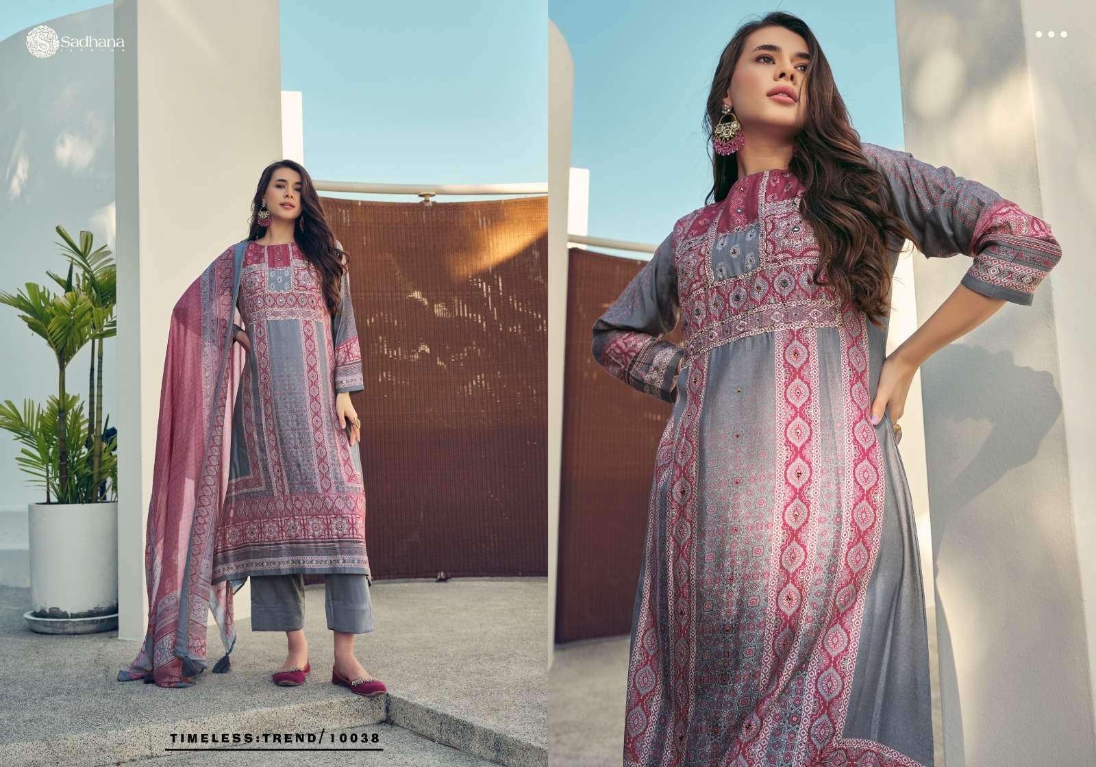 SADHANA FASHION HARLEEN MUSLIN SILK DESIGNER SUIT
