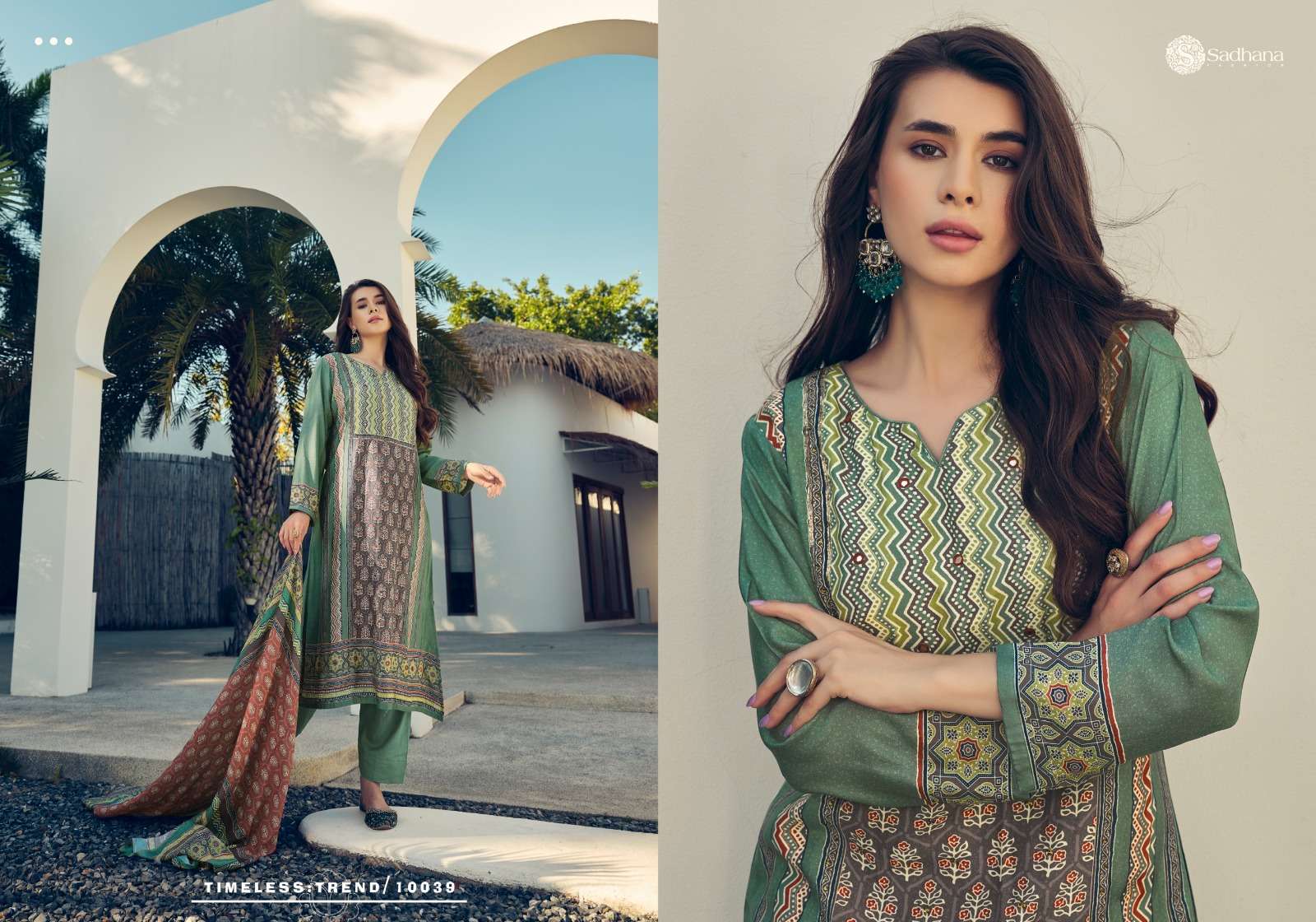 SADHANA FASHION HARLEEN MUSLIN SILK DESIGNER SUIT