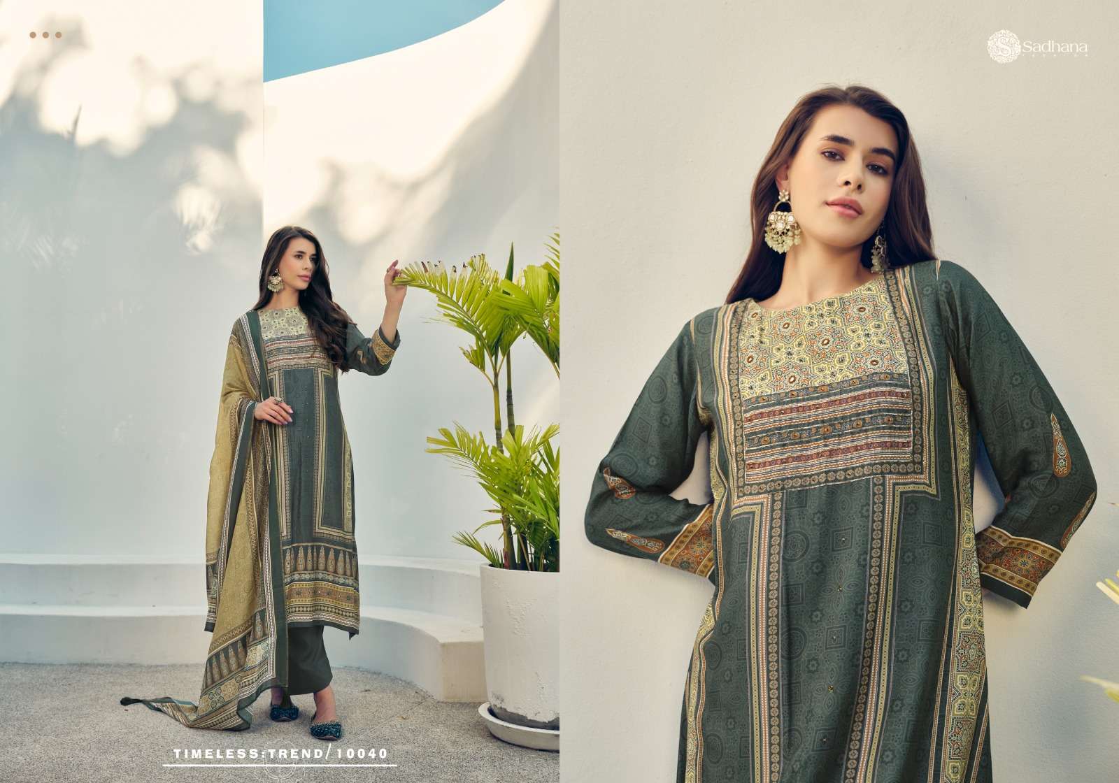 SADHANA FASHION HARLEEN MUSLIN SILK DESIGNER SUIT