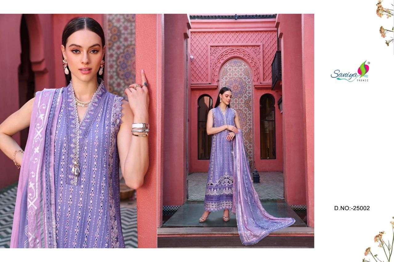 SANIYA TRENDZ NOOR CHIKANKARI VOL 25 FANCY EMBROIDERY SUIT