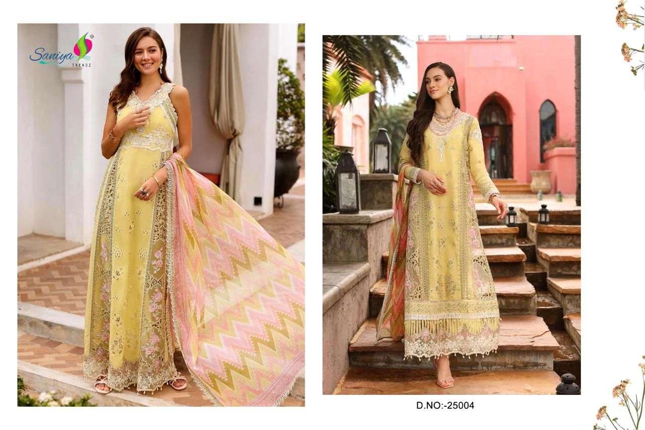 SANIYA TRENDZ NOOR CHIKANKARI VOL 25 FANCY EMBROIDERY SUIT