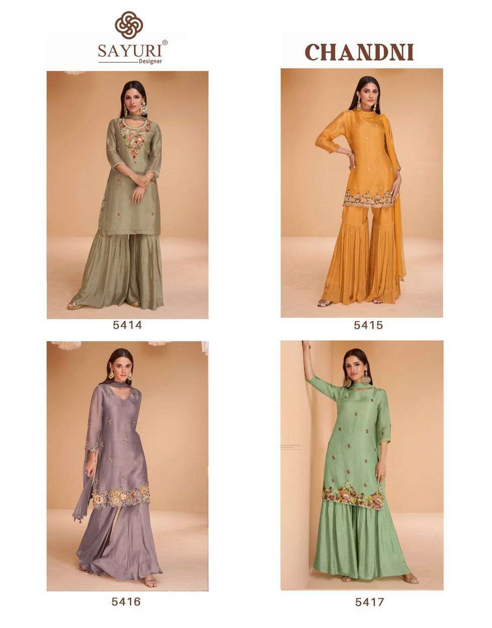 SAYURI DESIGNER CHANDNI HEAVY DESIGNER SHARARA SUIT