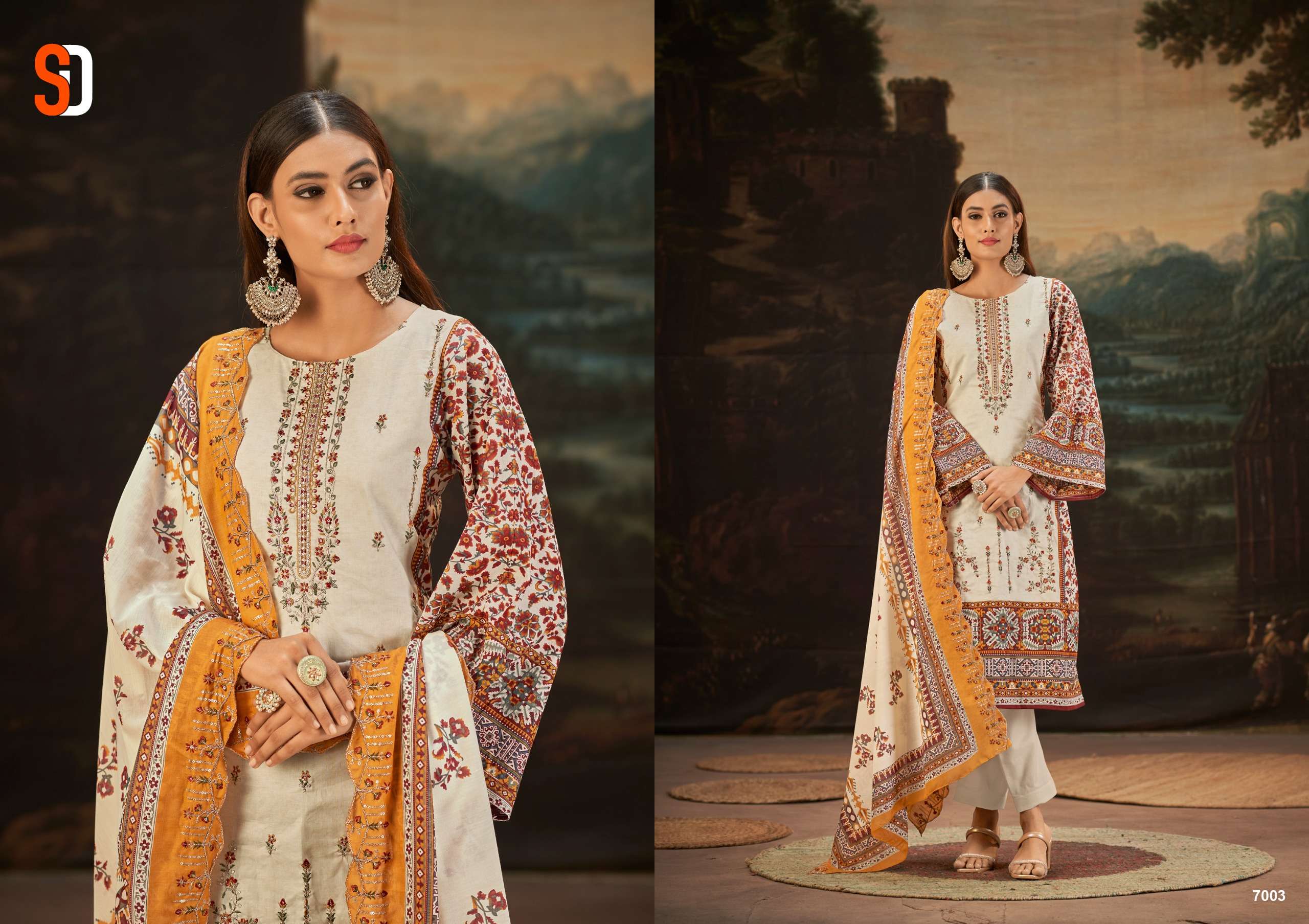 SHARADDHA DESIGNER BIN SAEED VOL 7 COTTON SALWAR KAMEEEZ