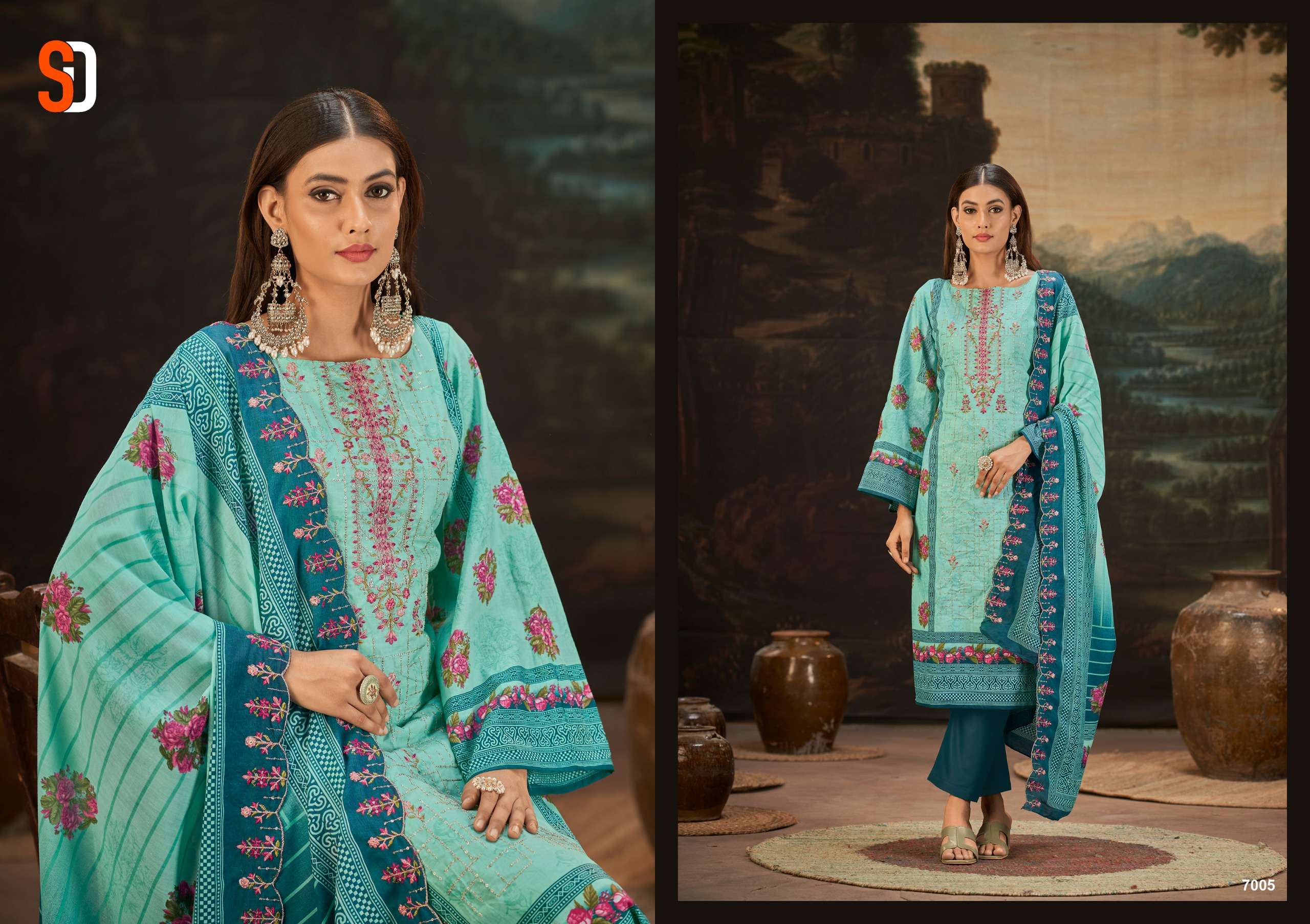 SHARADDHA DESIGNER BIN SAEED VOL 7 COTTON SALWAR KAMEEEZ