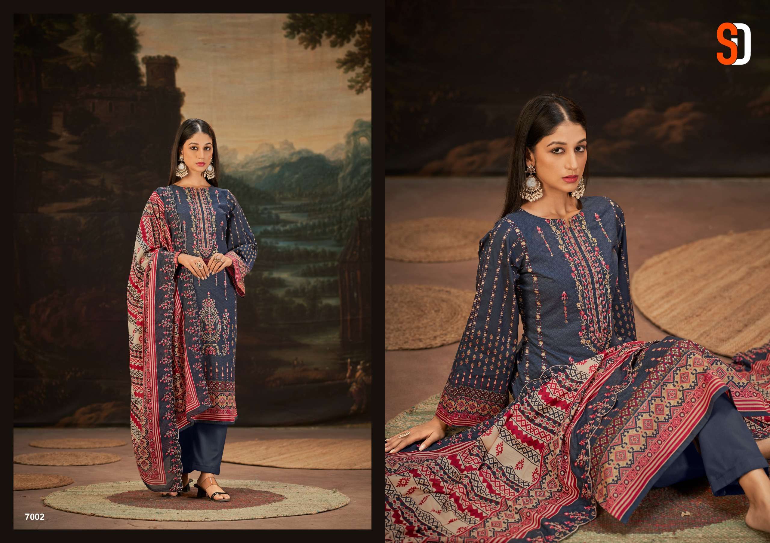 SHARADDHA DESIGNER BIN SAEED VOL 7 COTTON SALWAR KAMEEEZ