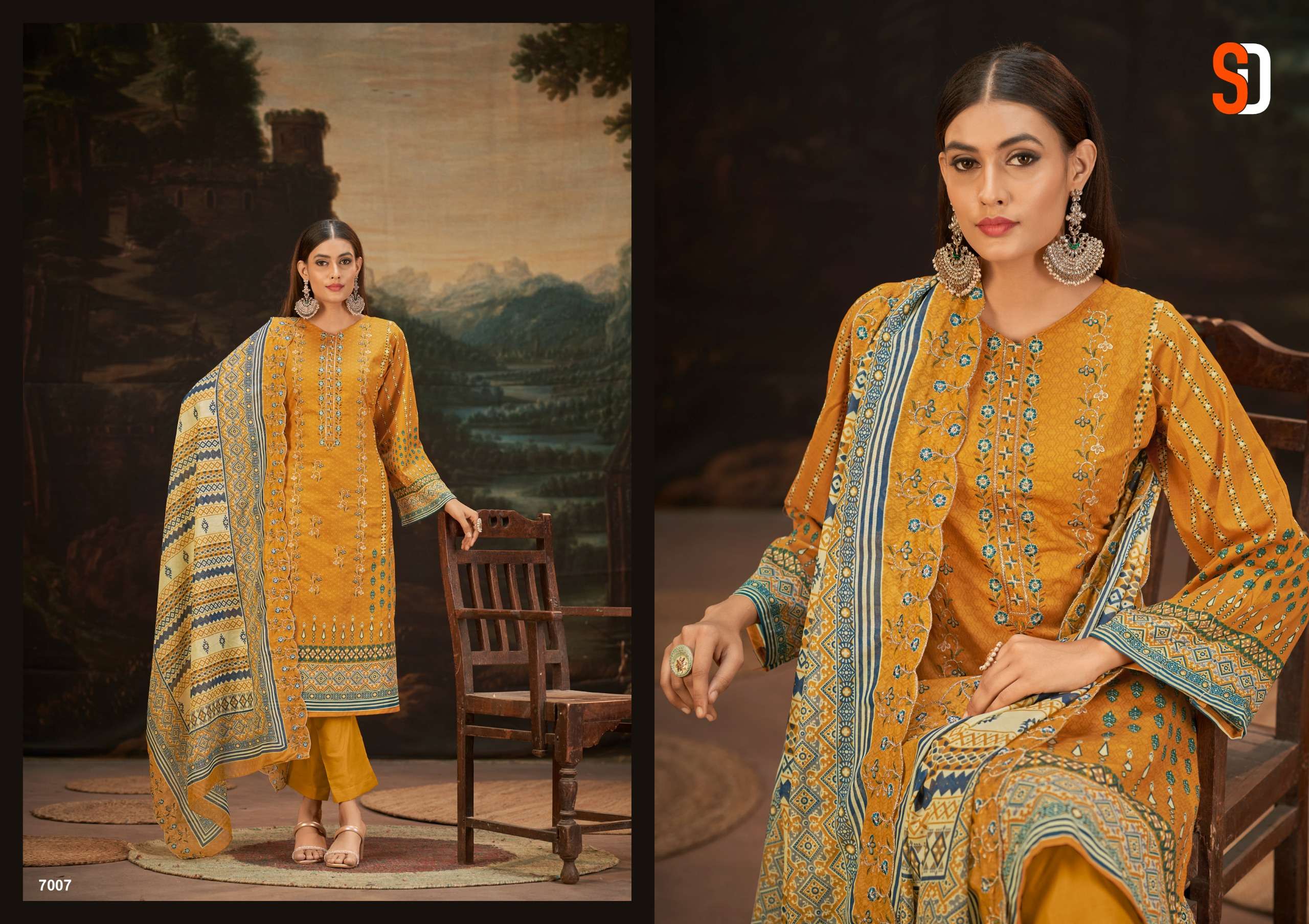 SHARADDHA DESIGNER BIN SAEED VOL 7 COTTON SALWAR KAMEEEZ