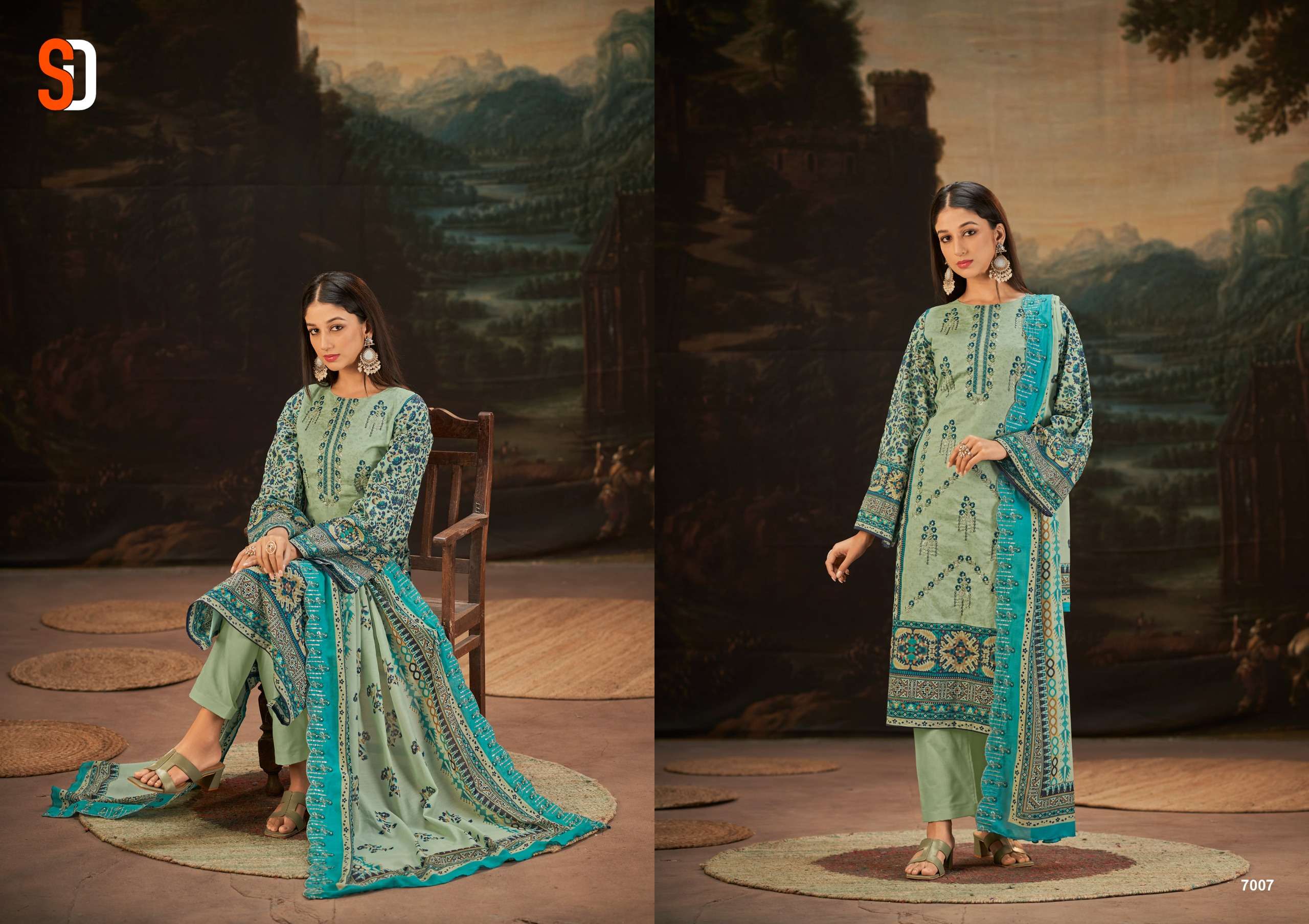 SHARADDHA DESIGNER BIN SAEED VOL 7 COTTON SALWAR KAMEEEZ