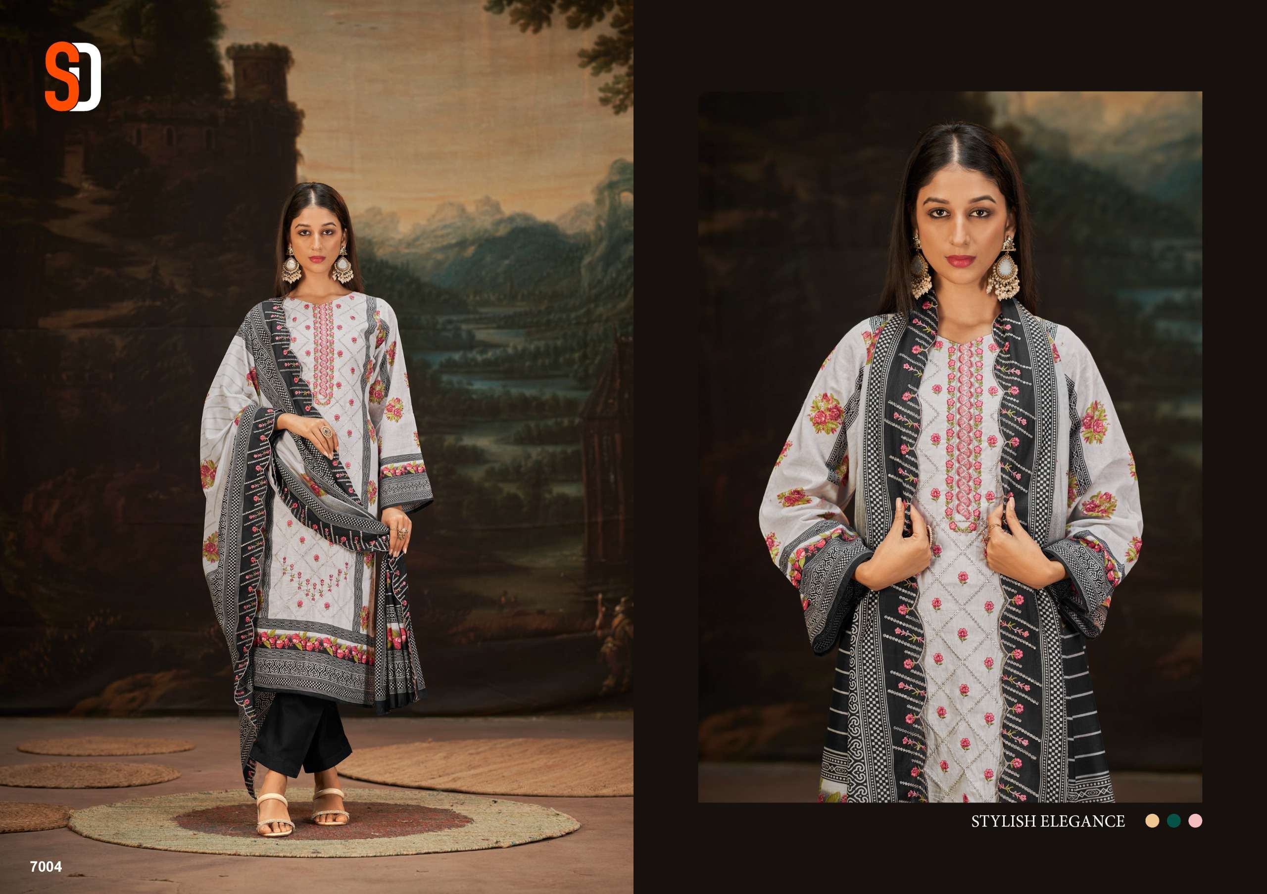 SHARADDHA DESIGNER BIN SAEED VOL 7 COTTON SALWAR KAMEEEZ